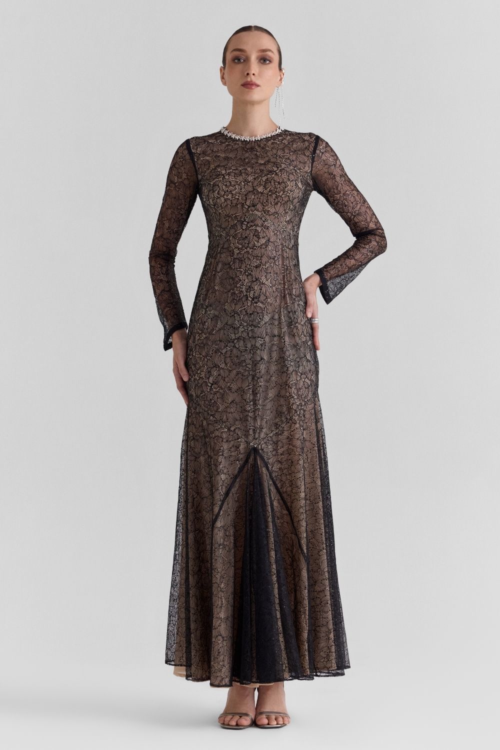 Elara Lace Maxi Dress