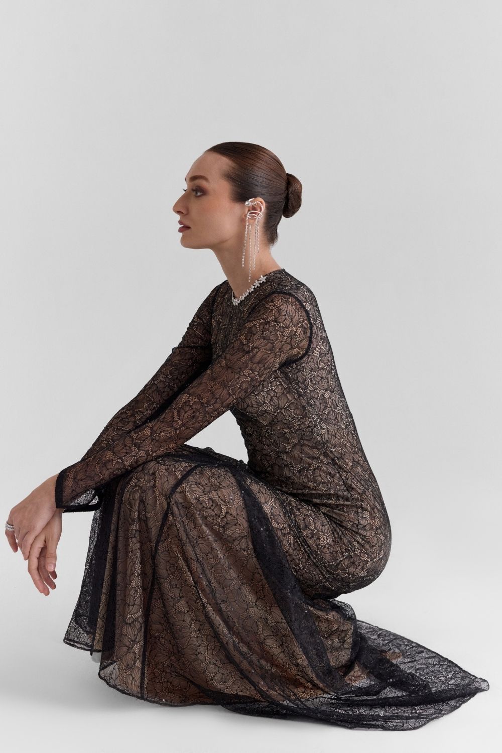 Elara Lace Maxi Dress