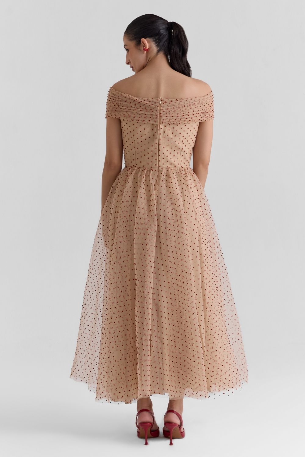 Floria Tulle Embroidered Maxi Dress