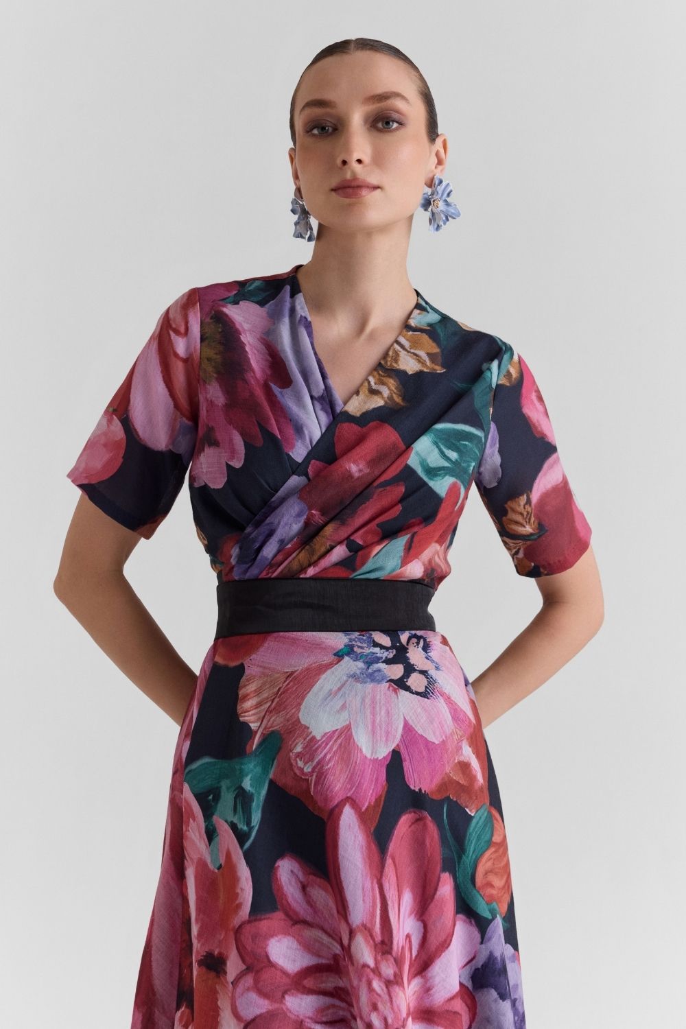 Flutter Print Midi Dress