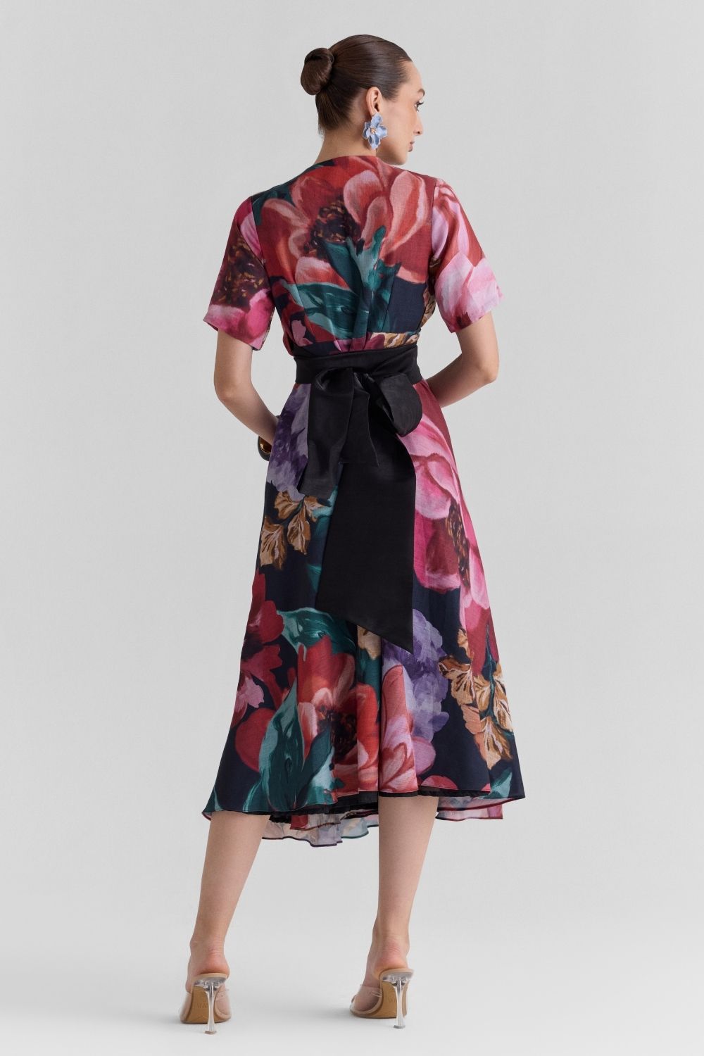 Flutter Print Midi Dress
