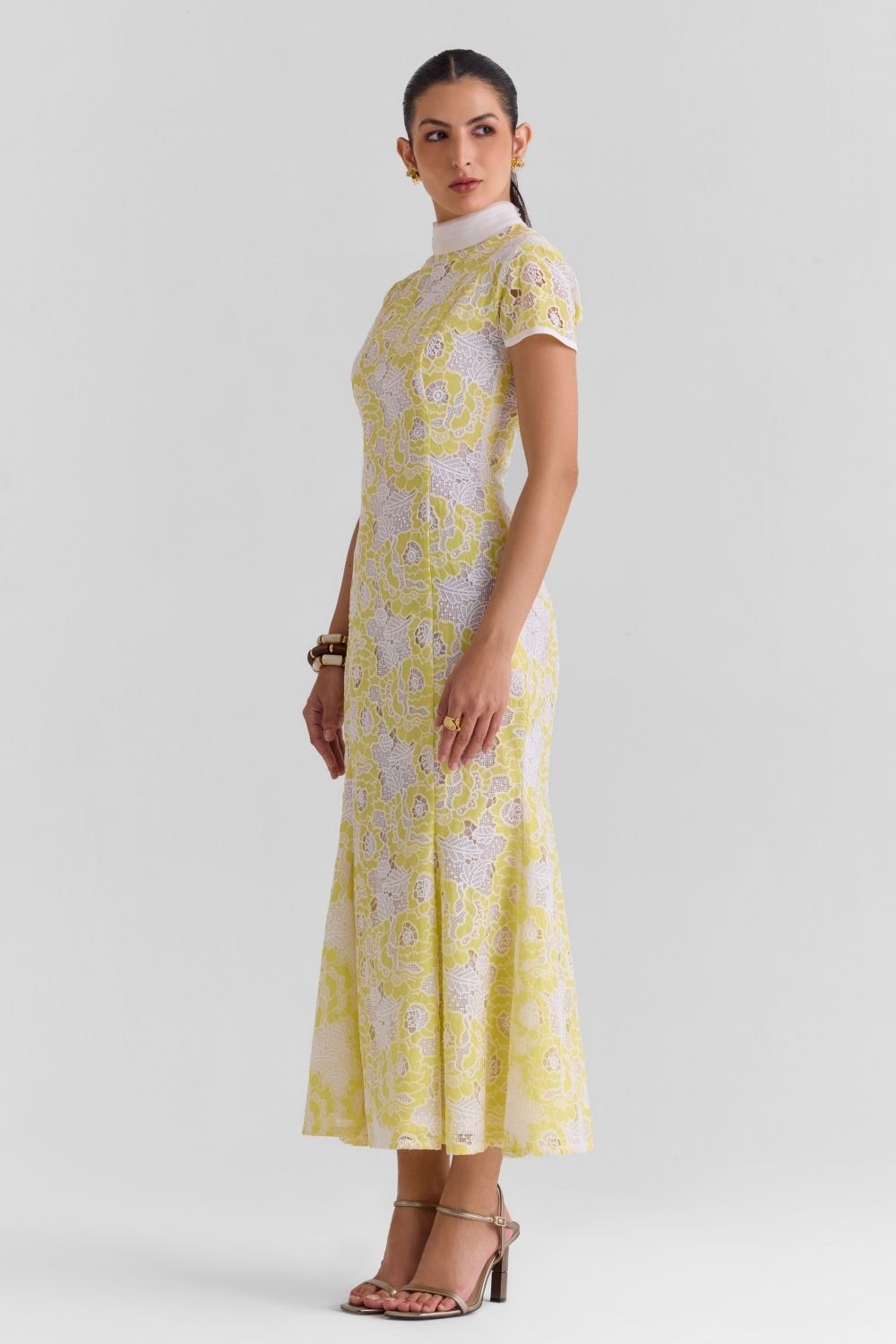 Mist Lace Midi Dress