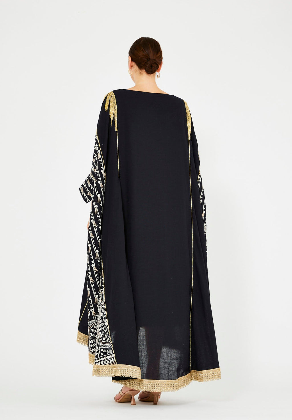 Majestic Embroidered Gold Accent Jalabiya