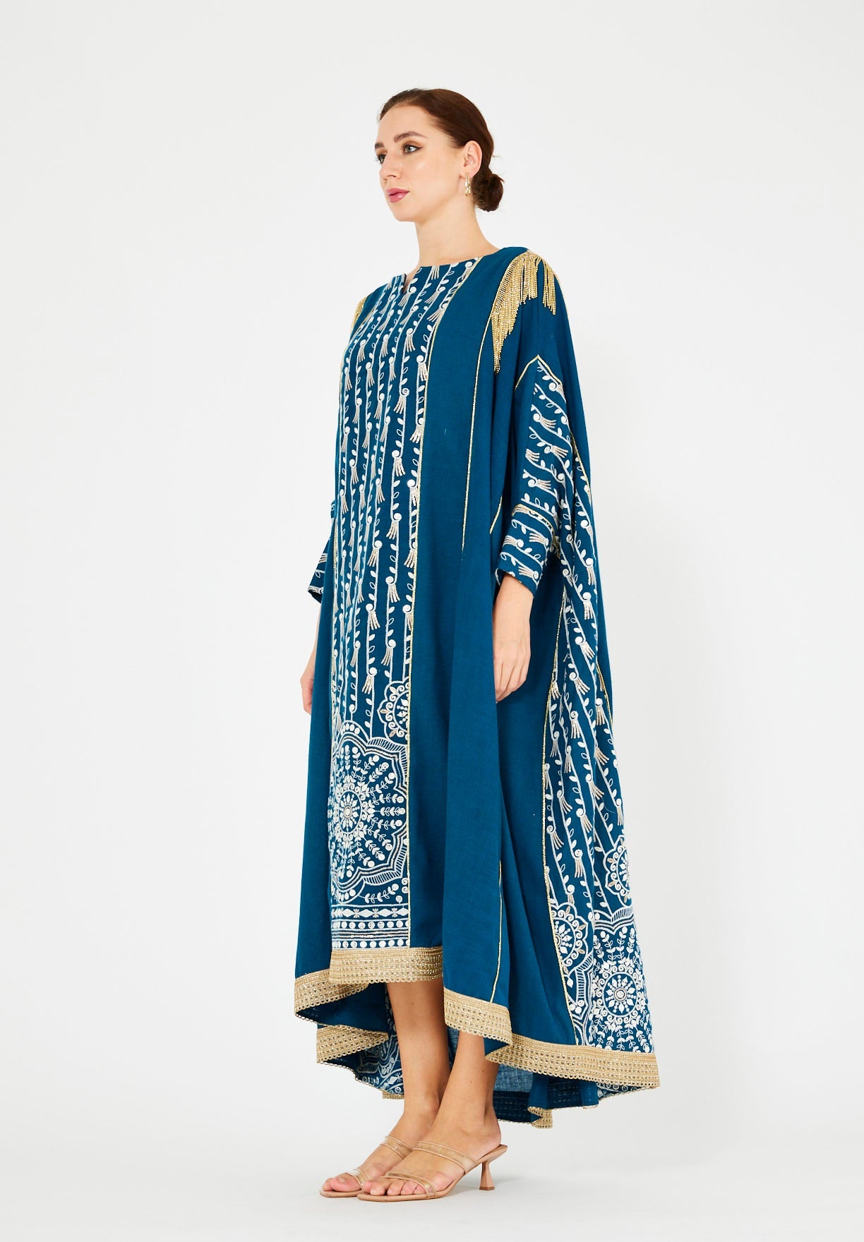 Majestic Embroidered Gold Accent Jalabiya