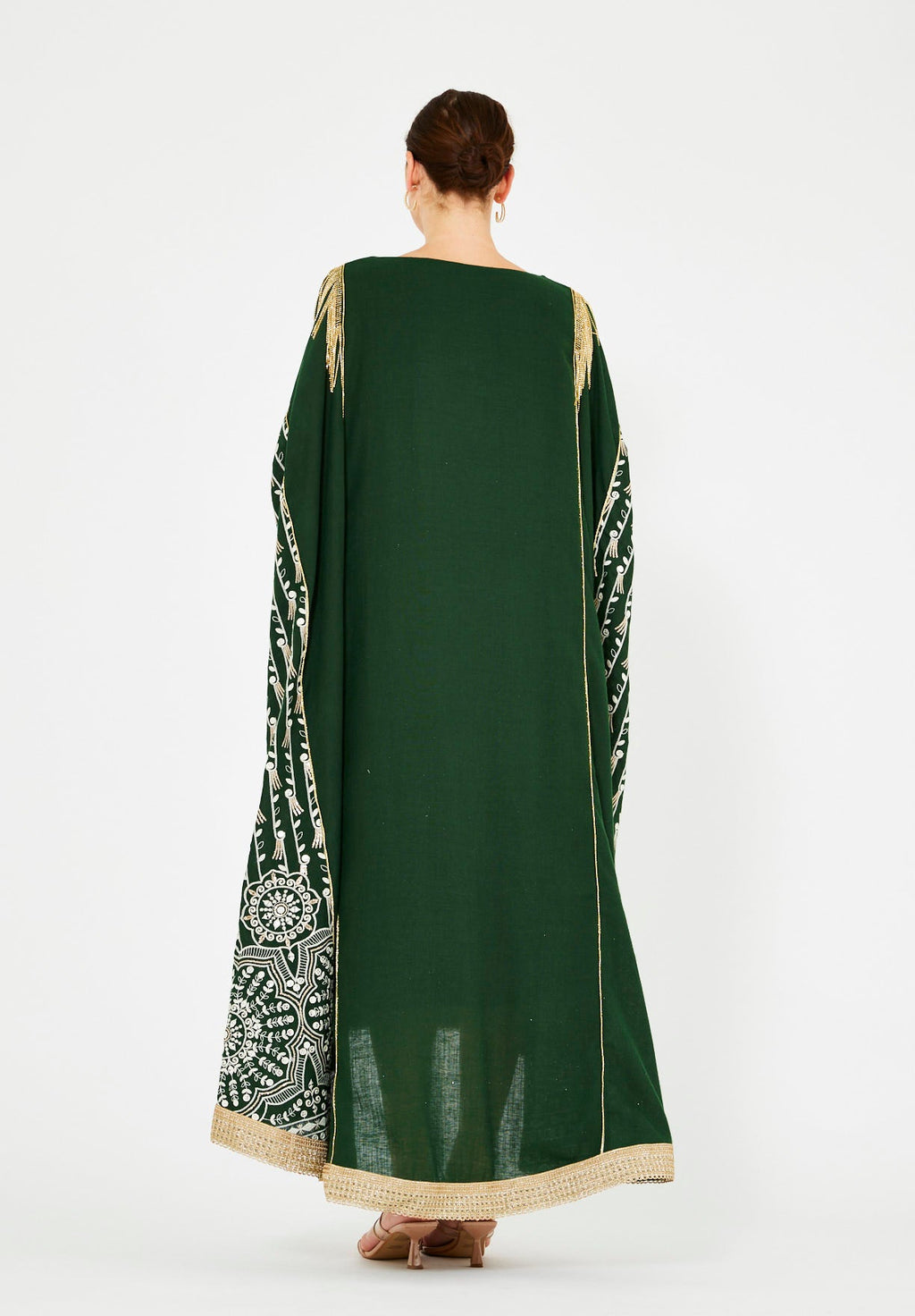 Majestic Embroidered Gold Accent Jalabiya