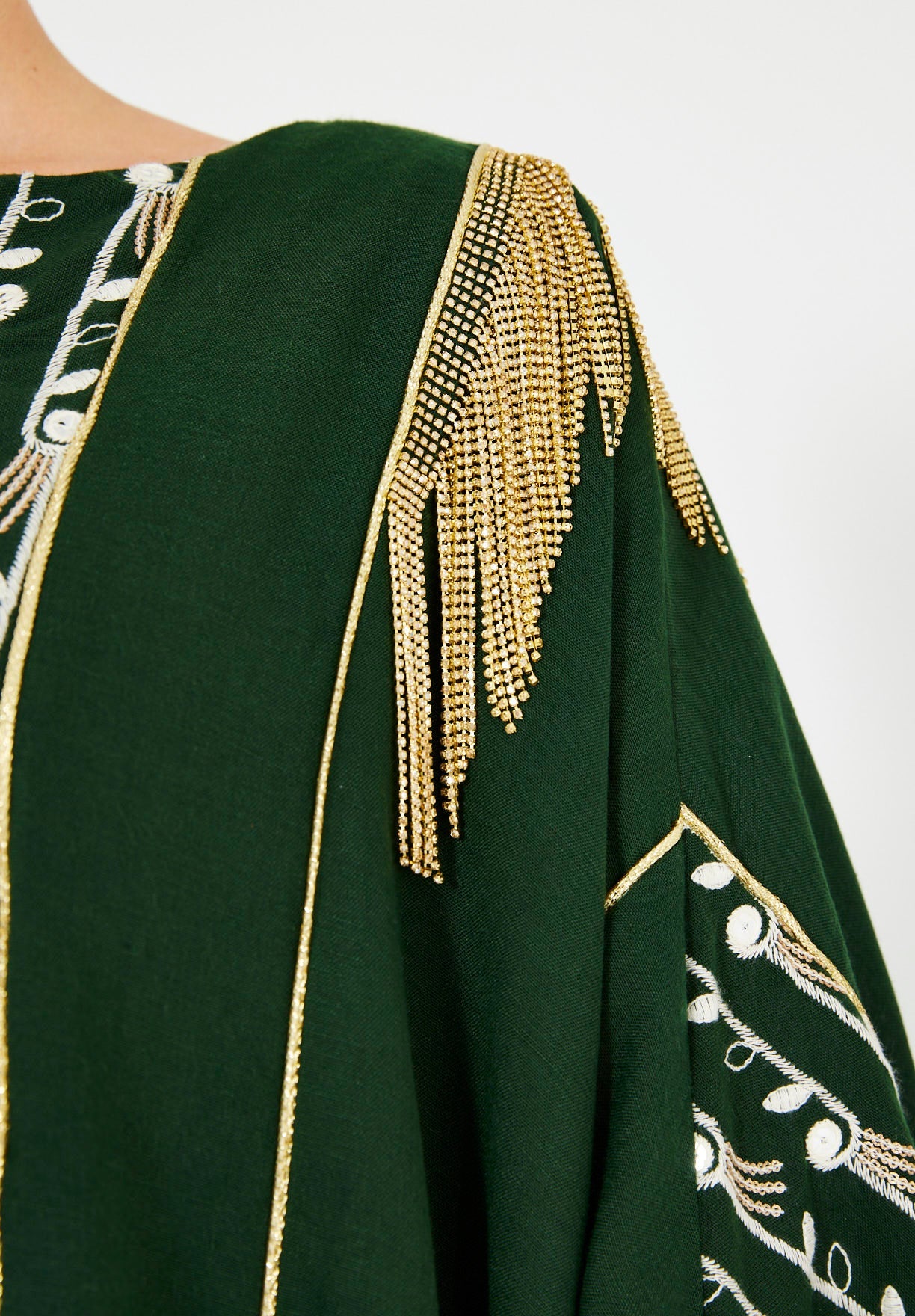 Majestic Embroidered Gold Accent Jalabiya