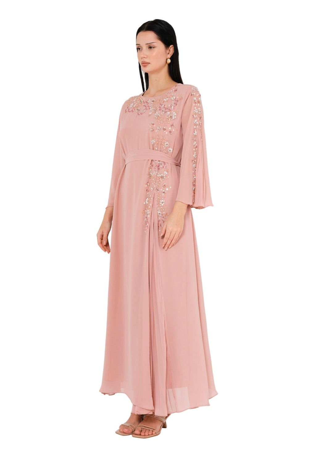 Blush Bloom Embellished Gown