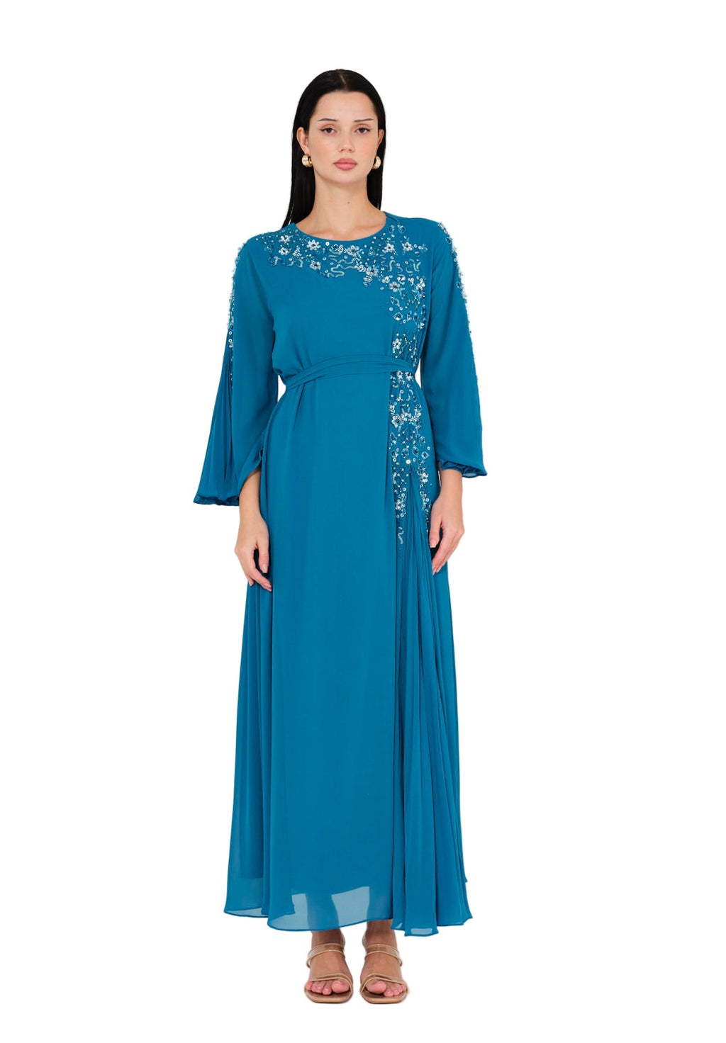 Blush Bloom Embellished Gown