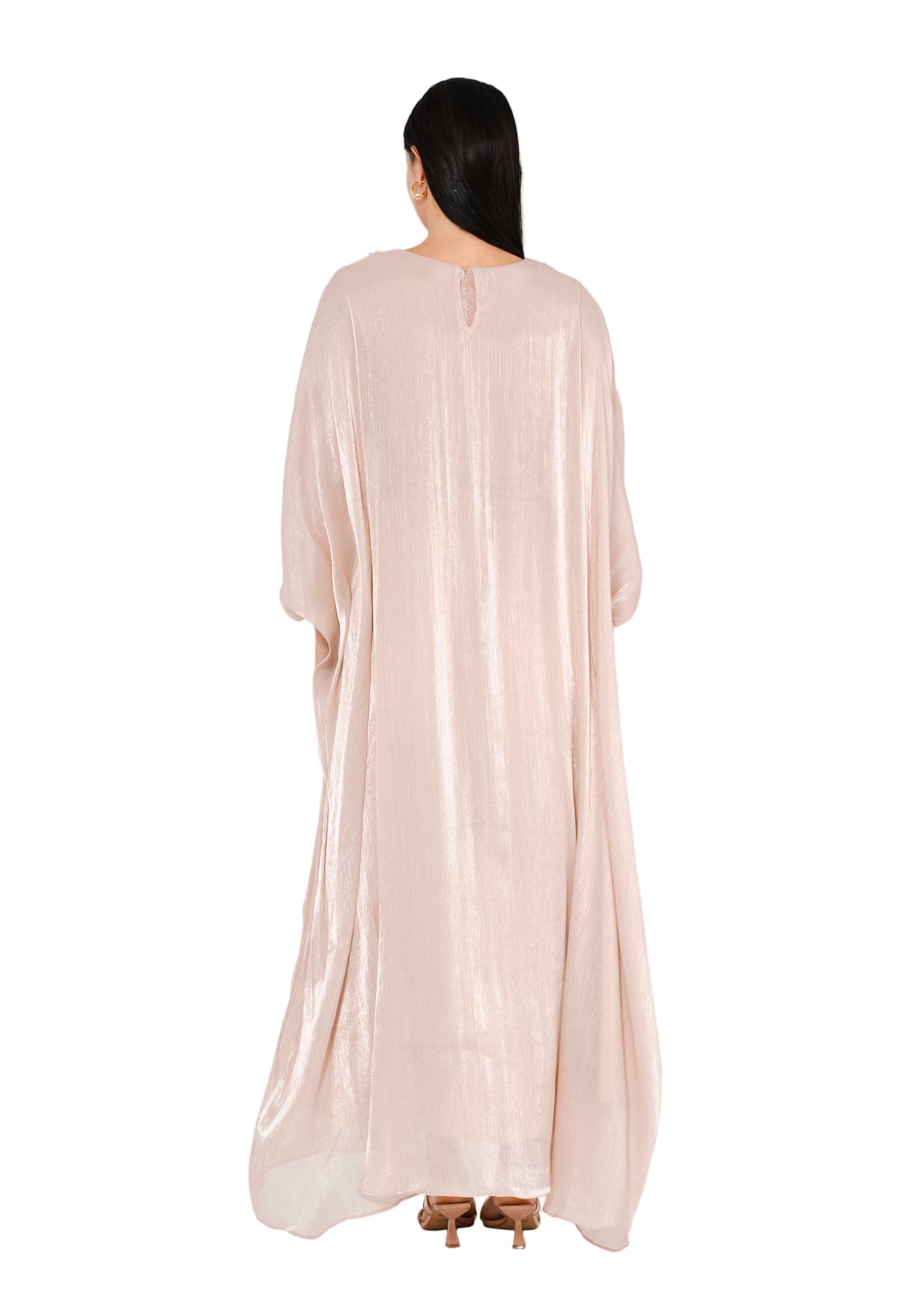 Graceful Pearl-Embroidered Evening Gown