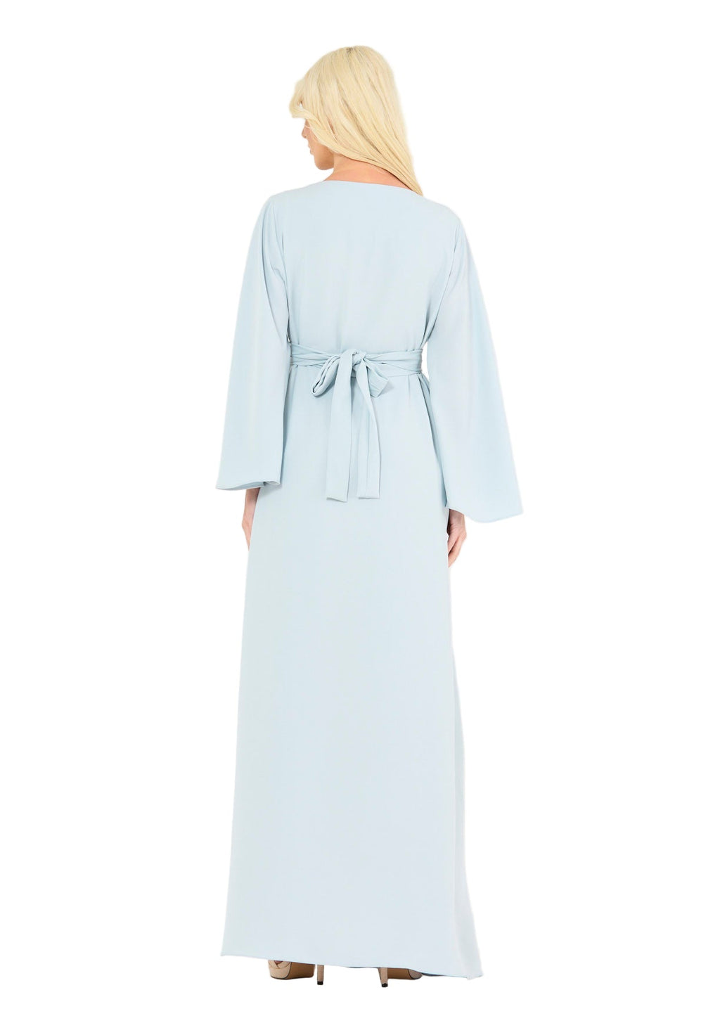 Sequin & Bead Embellished Floral Pattern Gown