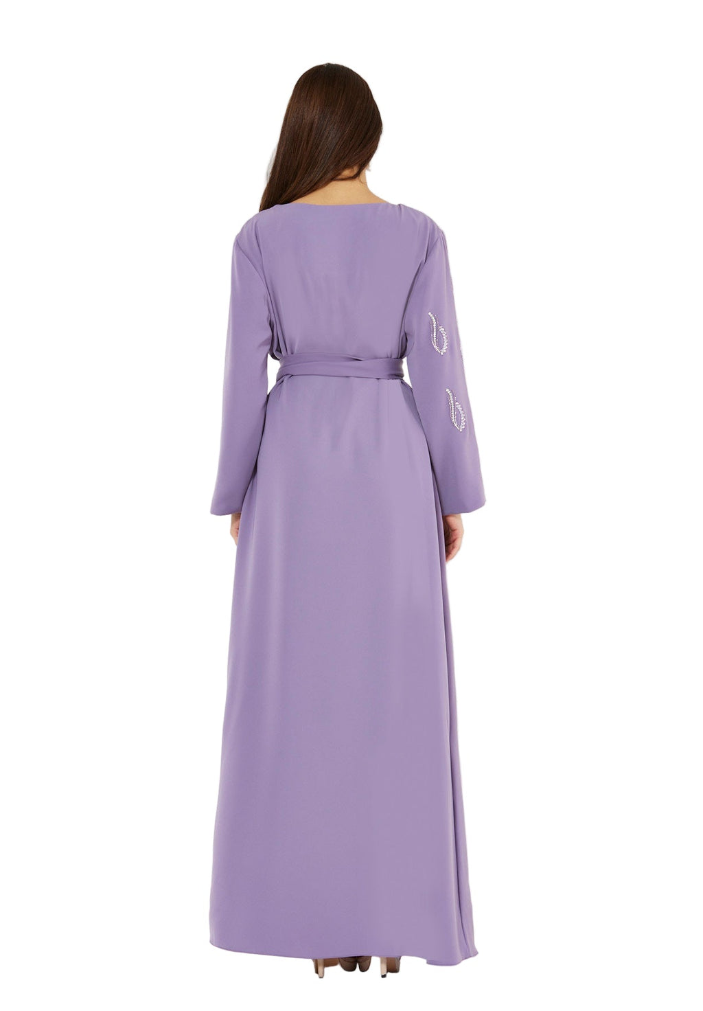 Beaded Droplet Embellished Flowy Dress