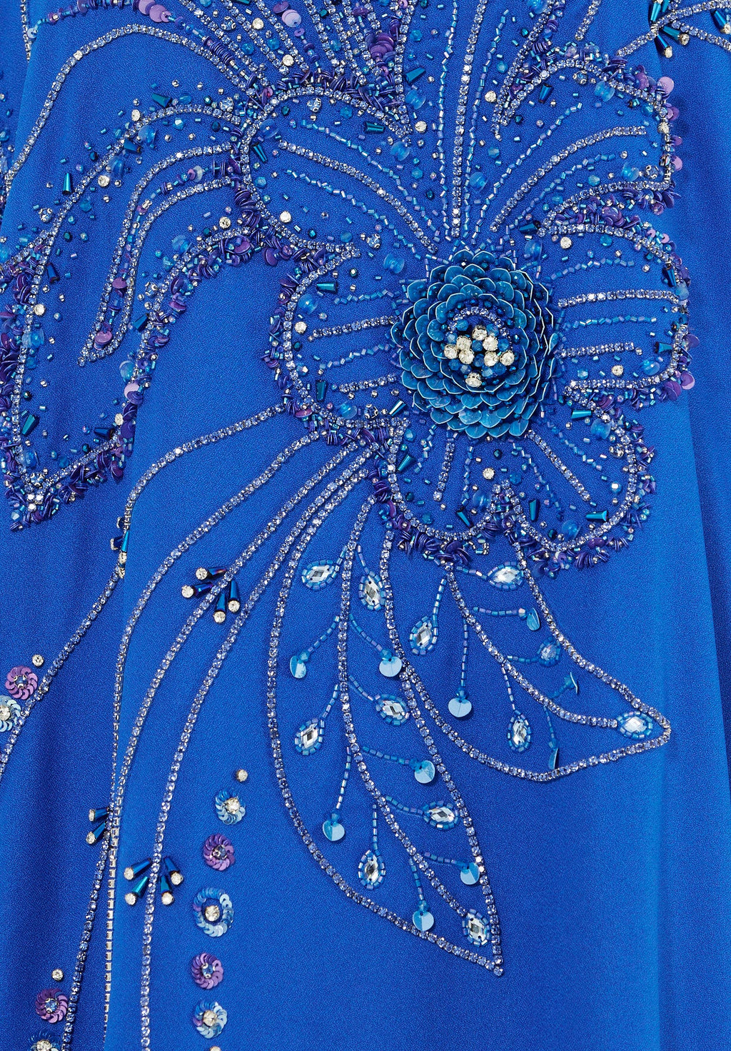 Hand-Beaded Floral Embroidered Dress