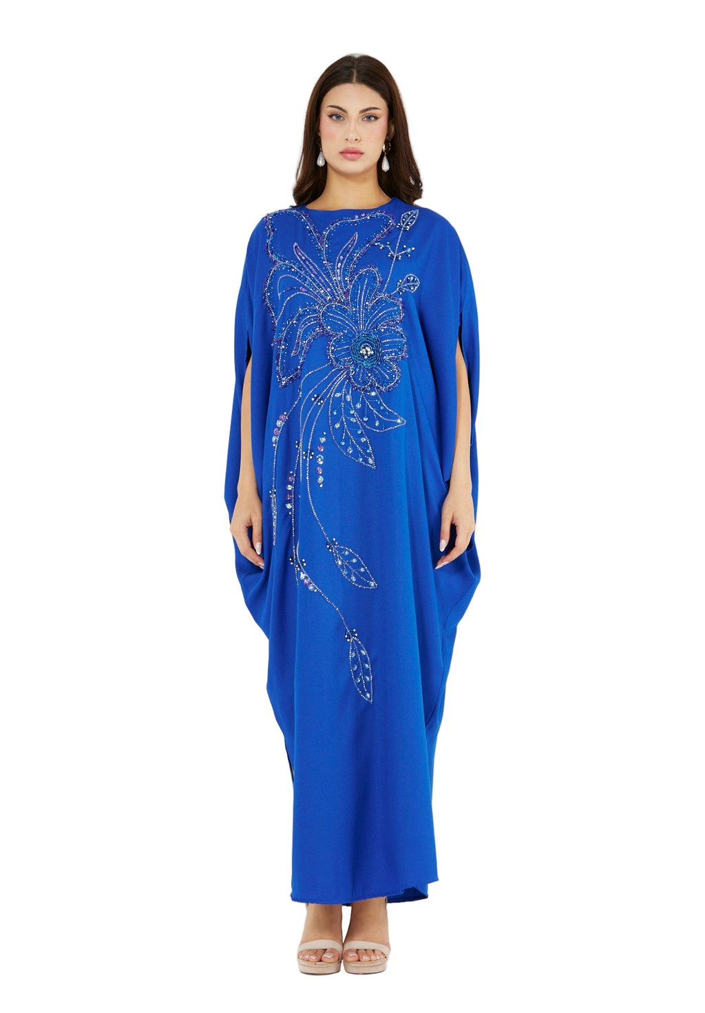 Hand-Beaded Floral Embroidered Dress