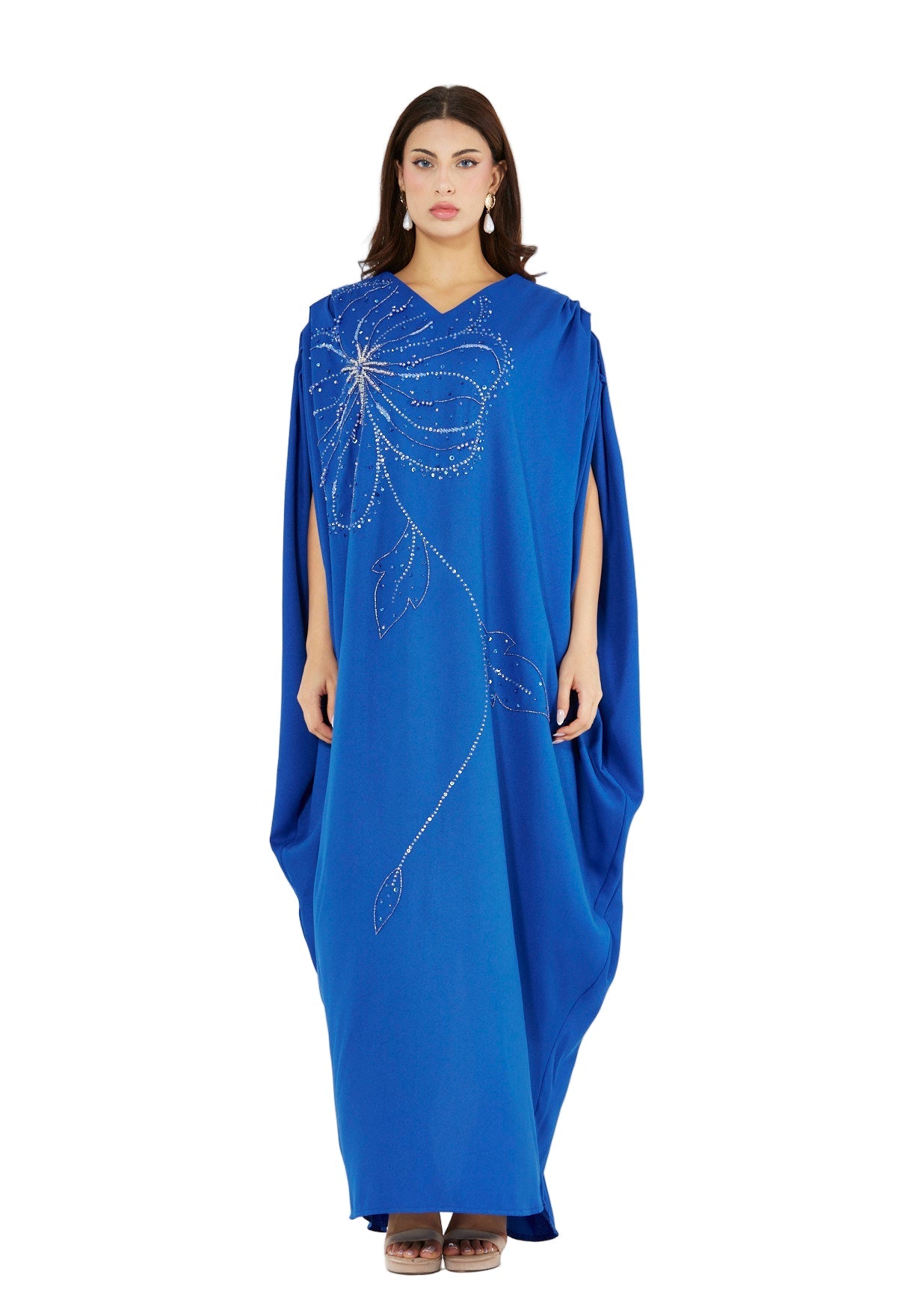 Floral Crystal Embellished Dress