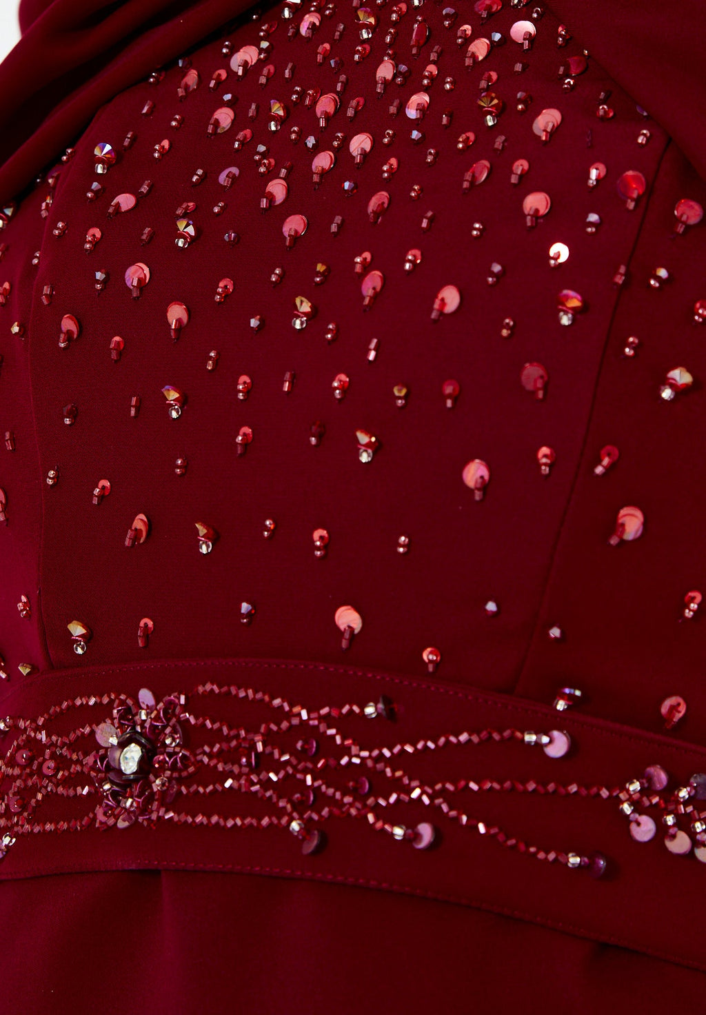 Off-The-Shoulder Draped Embellished Crepe Gown