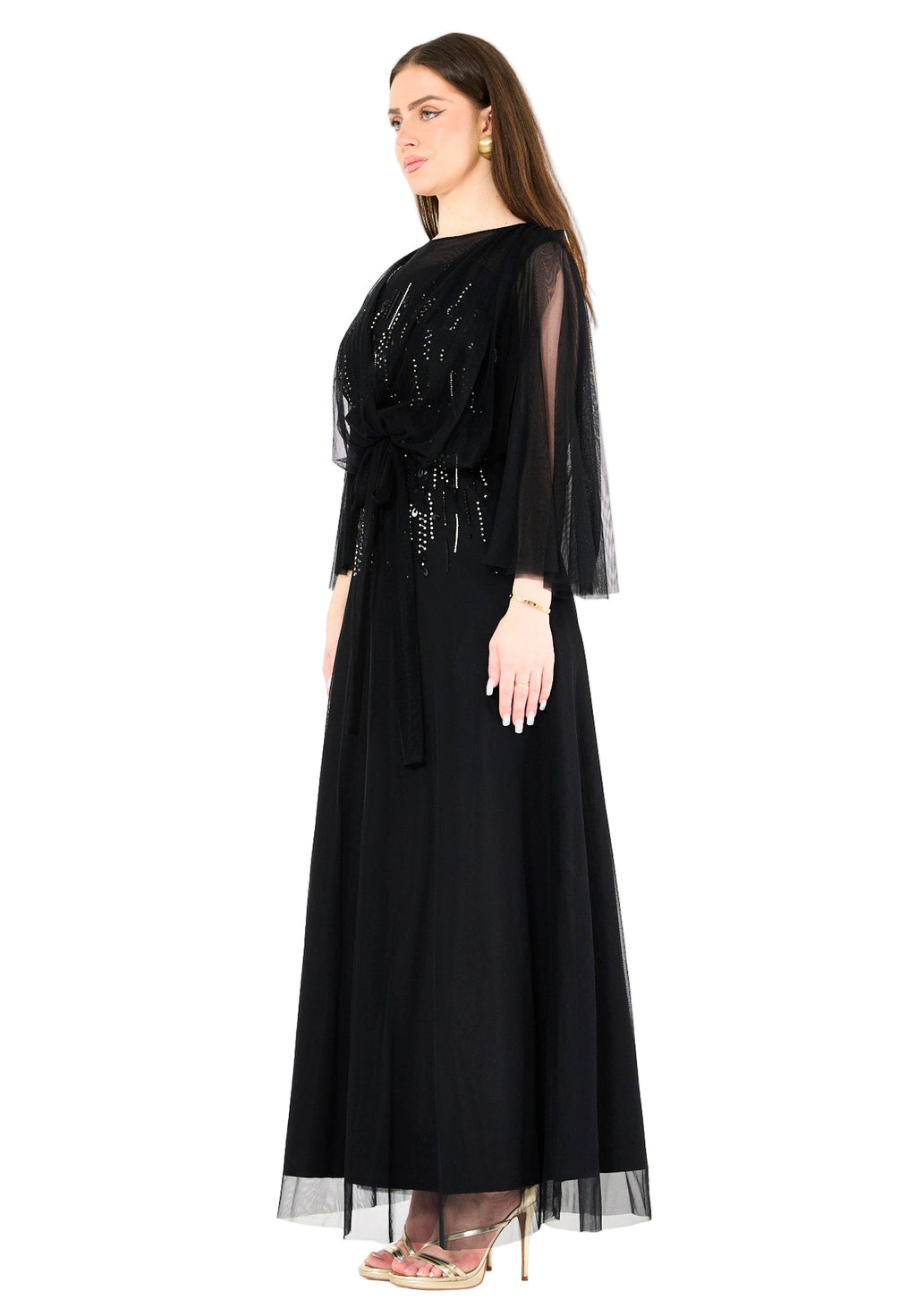 Starlit Grace Tulle Maxi Dress