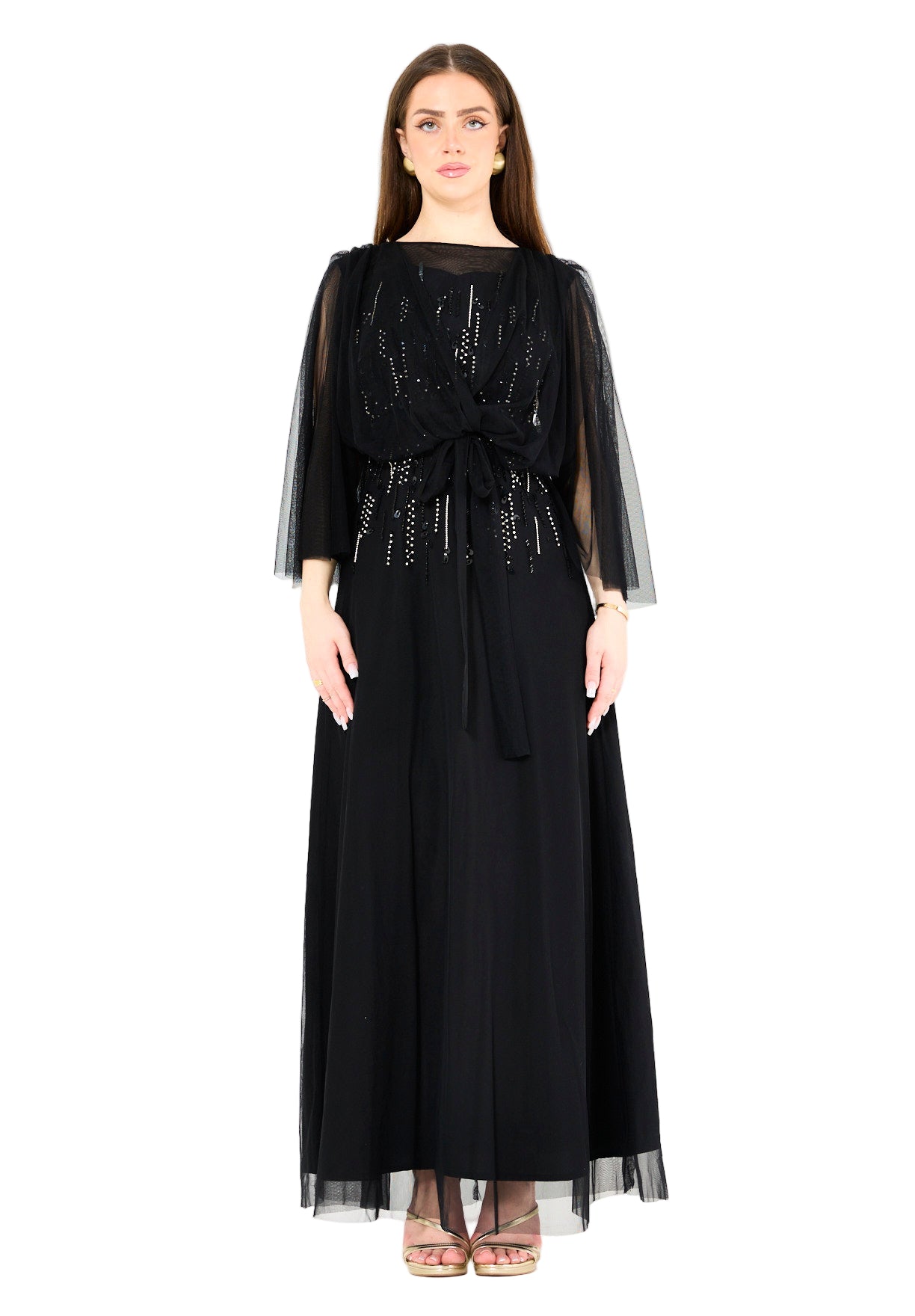 Starlit Grace Tulle Maxi Dress