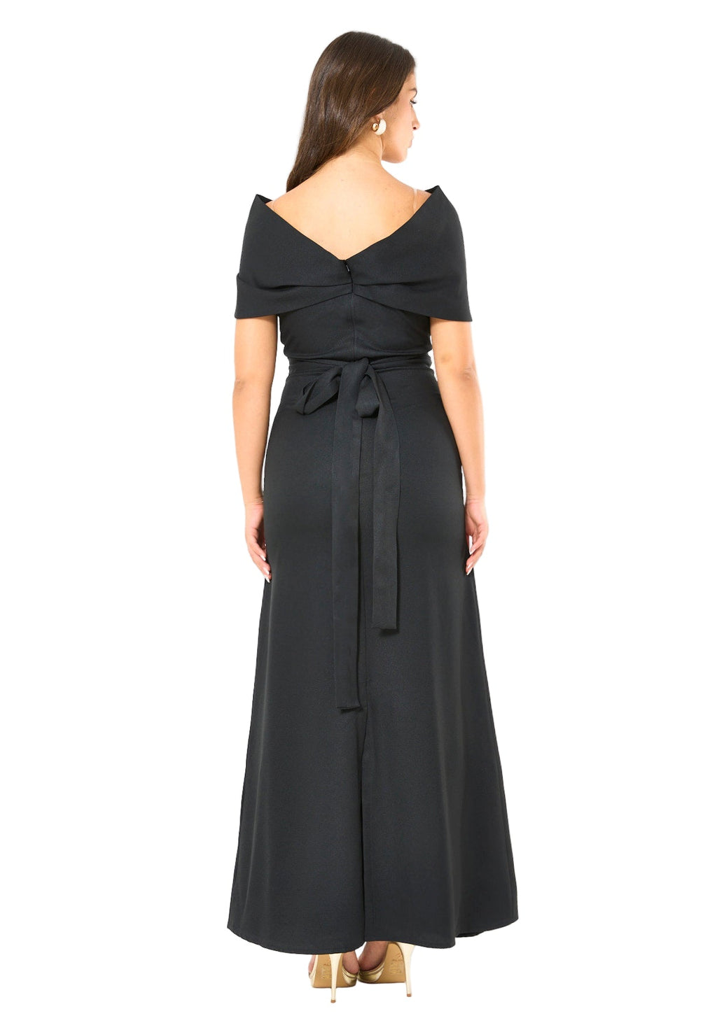 Radiant Poise Off-Shoulder Gown