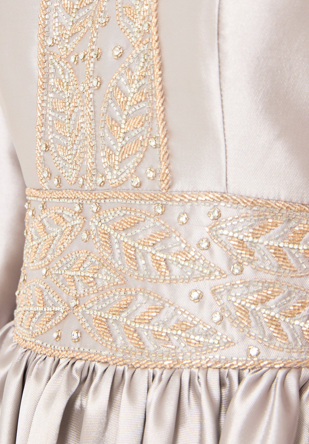 Embroidered Maxi Dress with Wide Sleeves