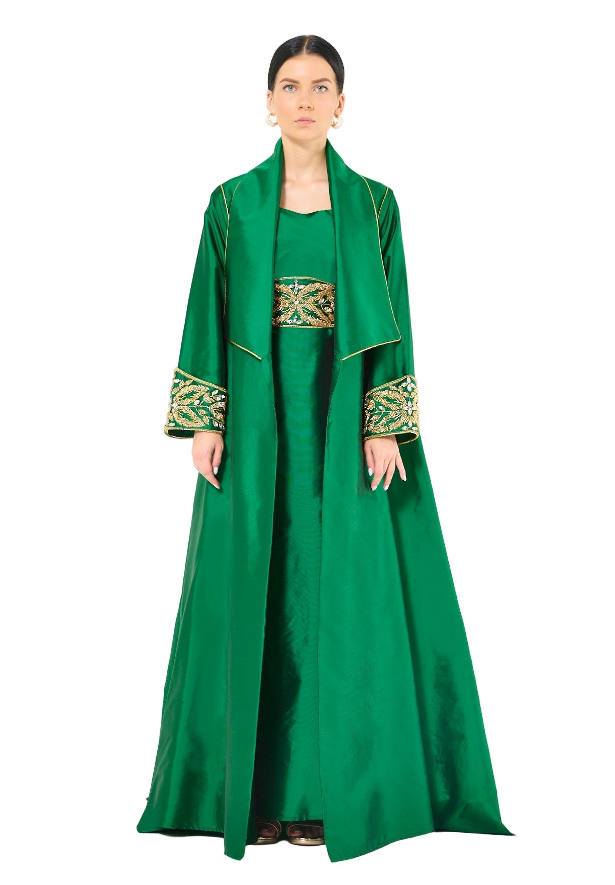 Embroidered Bisht with Inner Set