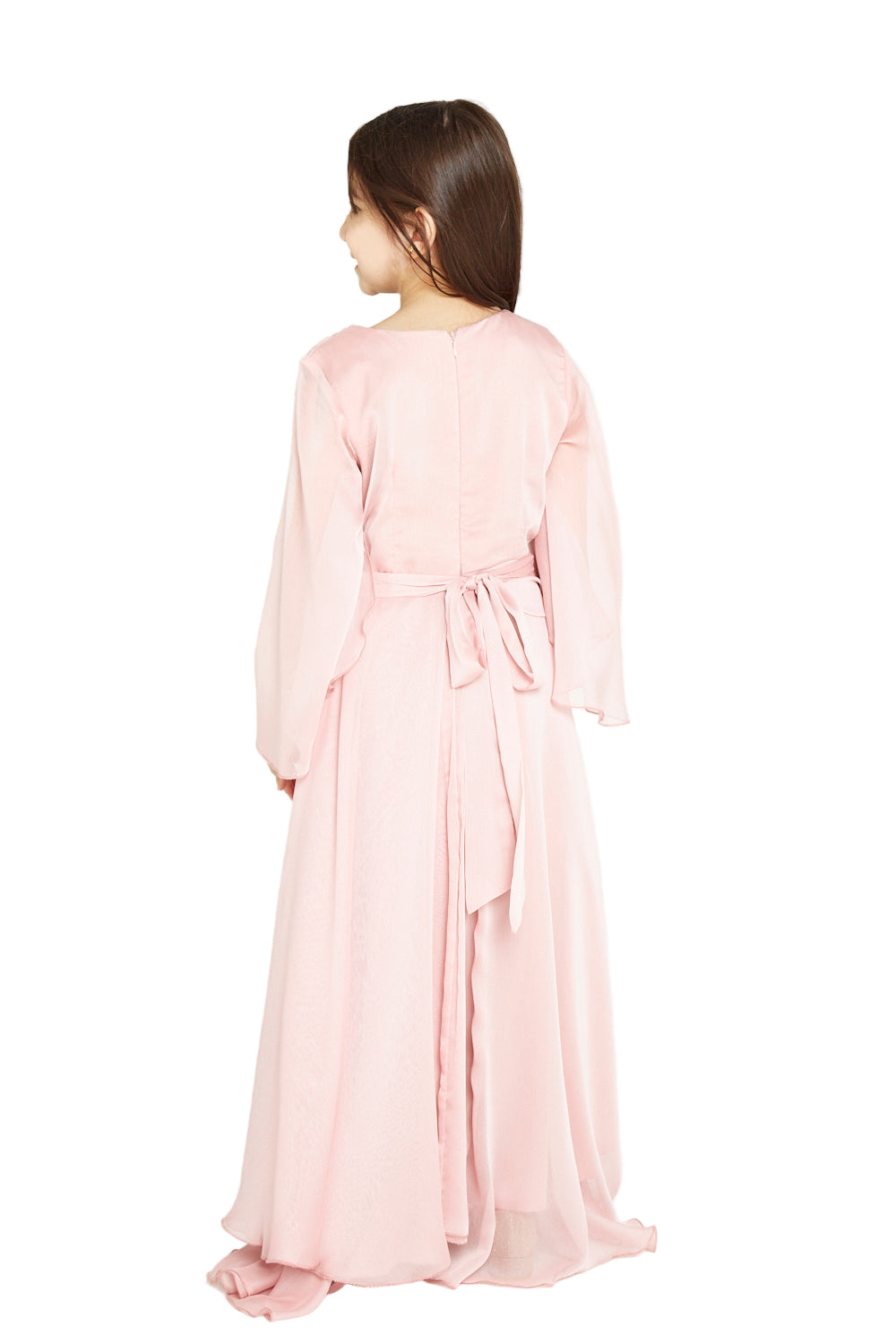 Blush Draped Glow Gown