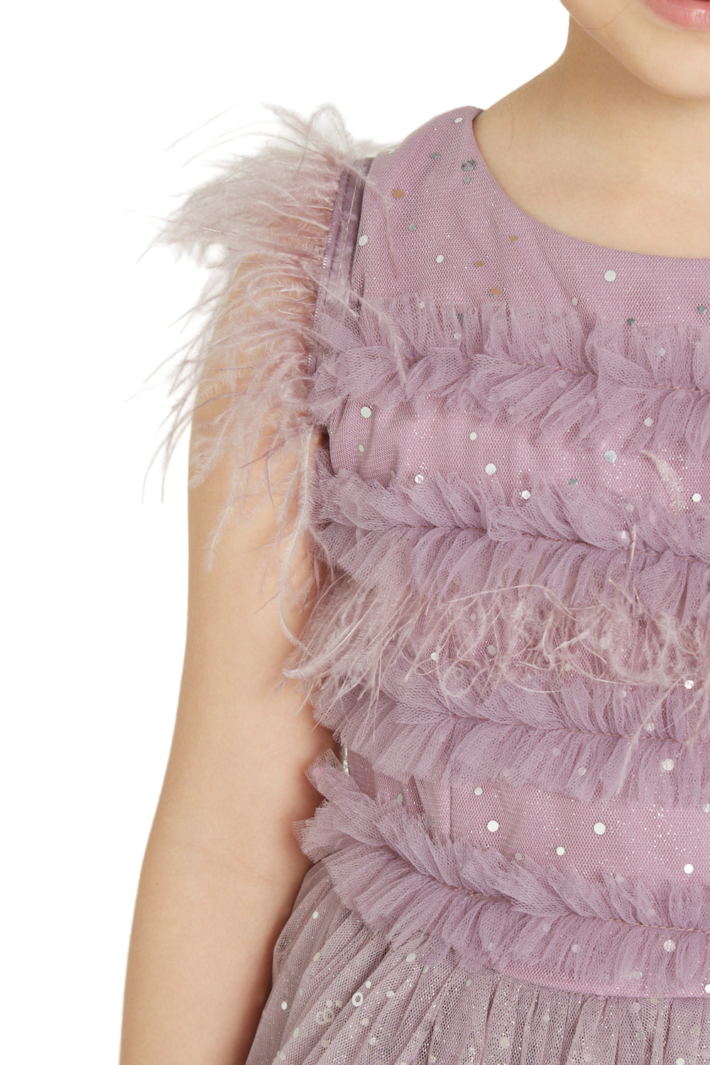 Ethereal Feathered Ball Gown