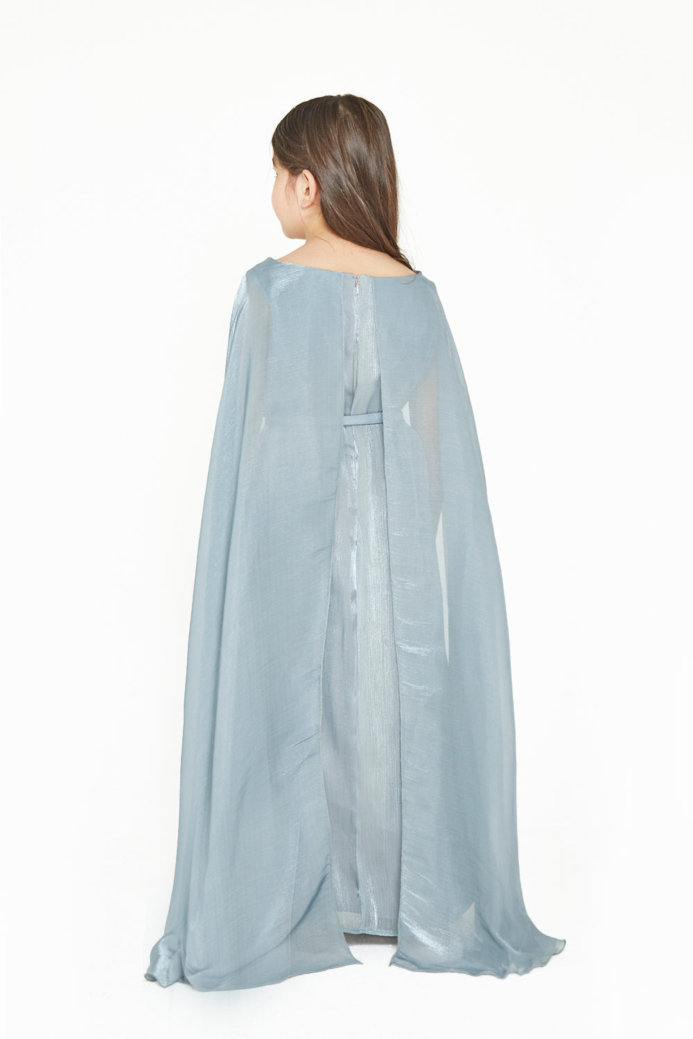 Embellished Cape Gown