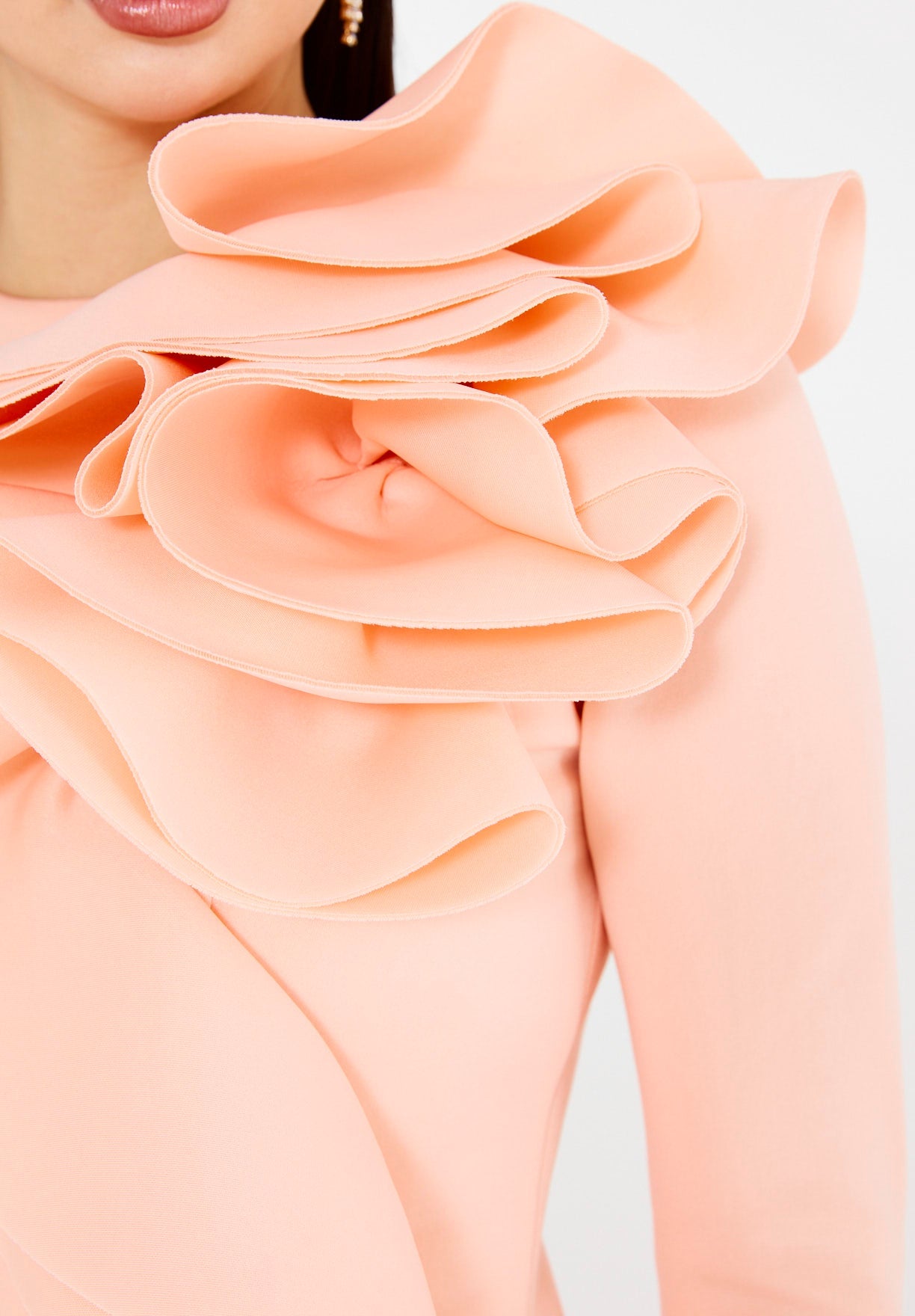 Sculpted Ruffle Gown