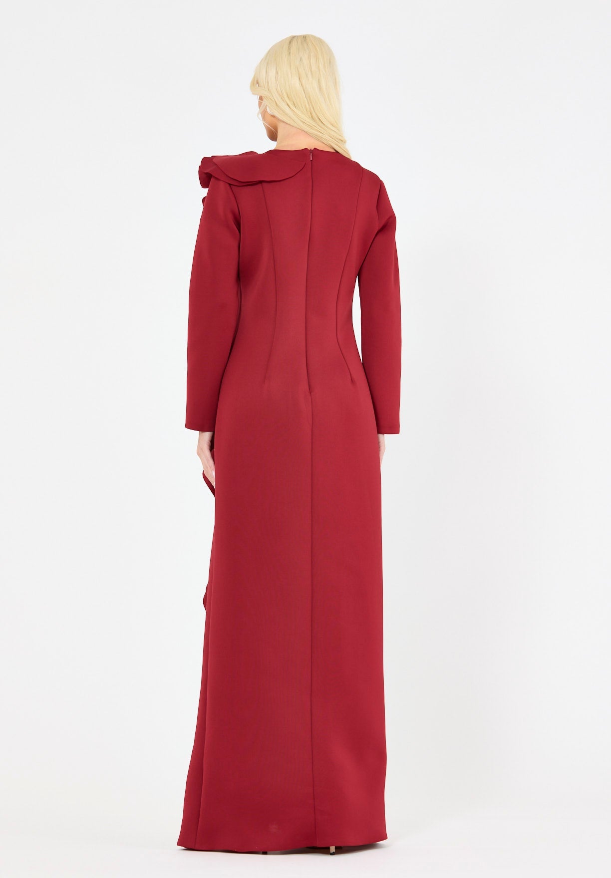 Sculpted Ruffle Gown