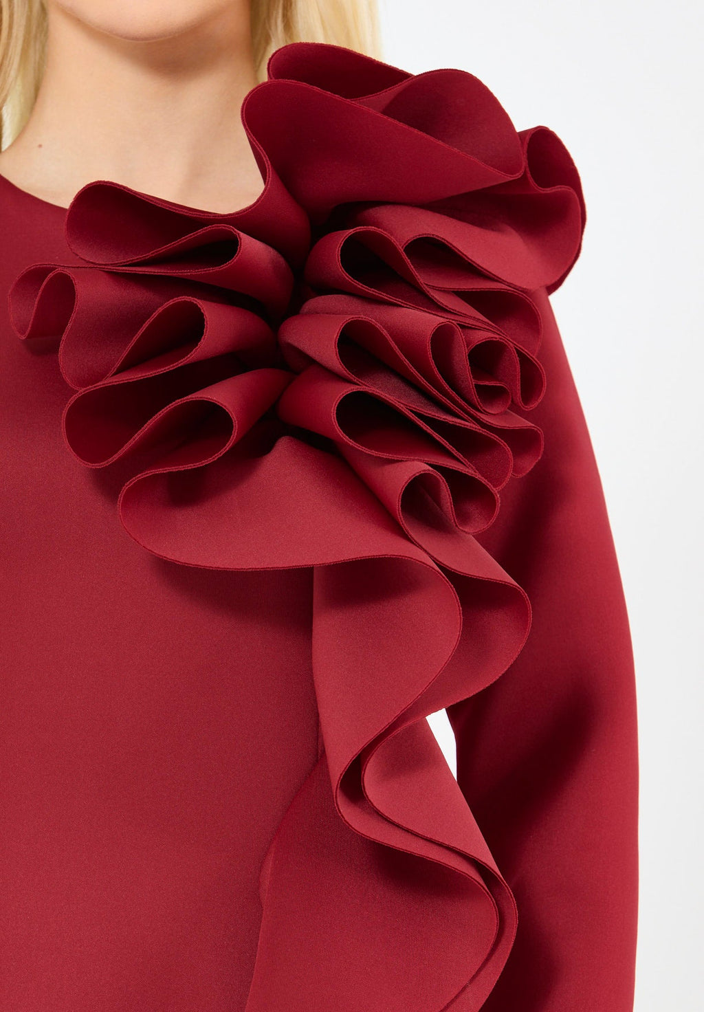 Sculpted Ruffle Gown