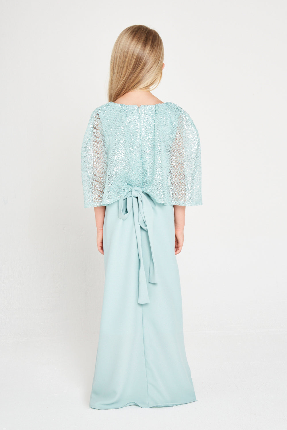 Embellished Cape Sleeve Dress