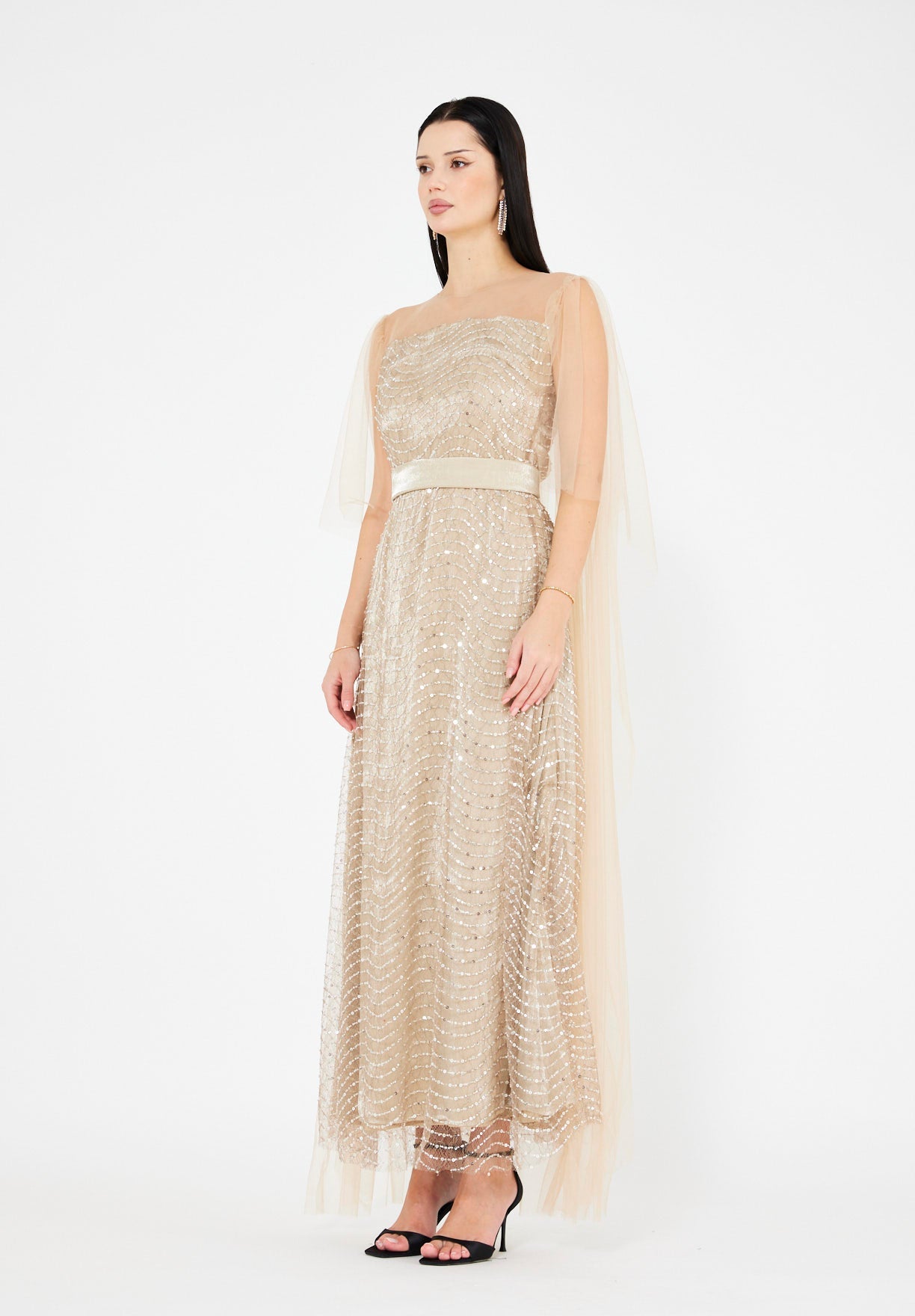 Midnight Sparkle Tulle Gown