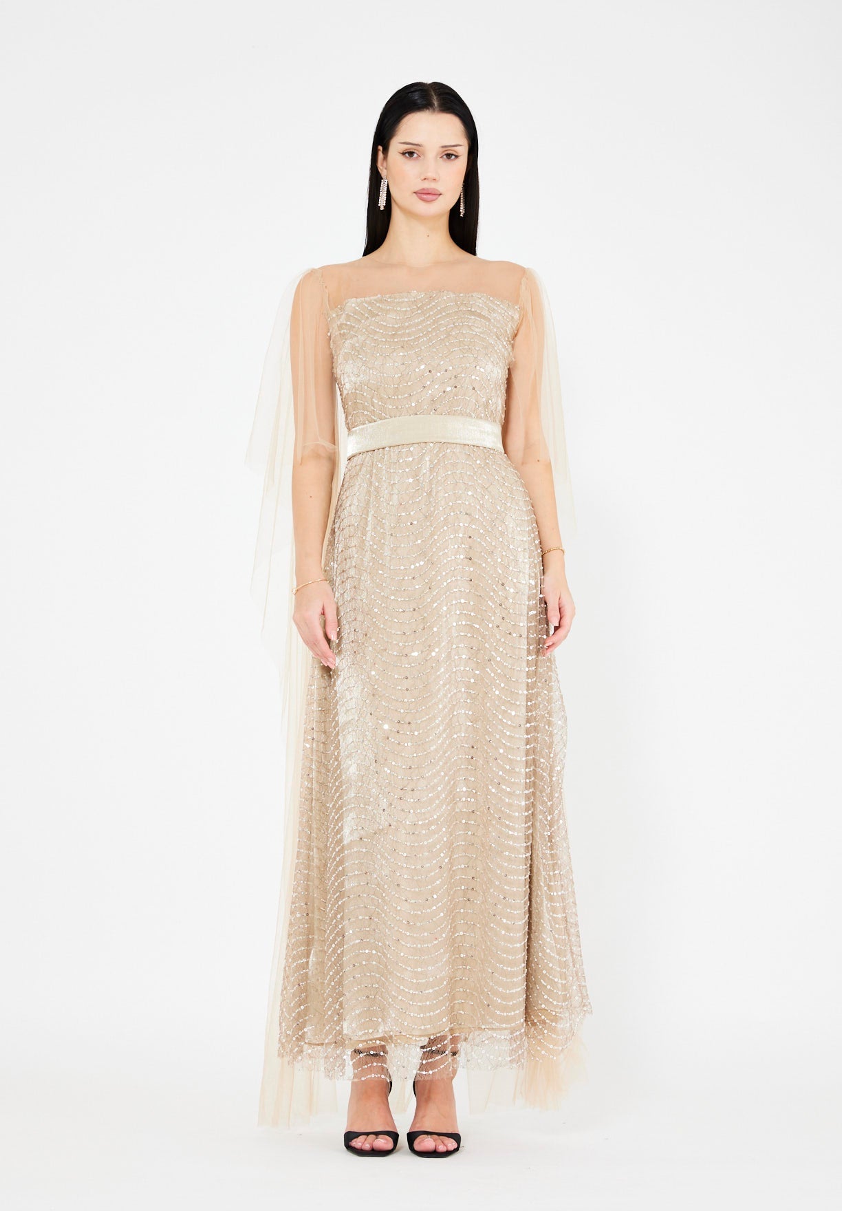 Midnight Sparkle Tulle Gown