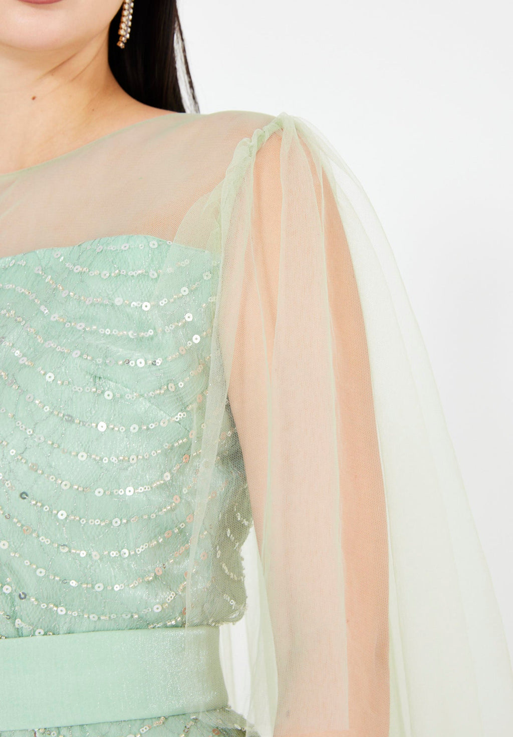 Midnight Sparkle Tulle Gown