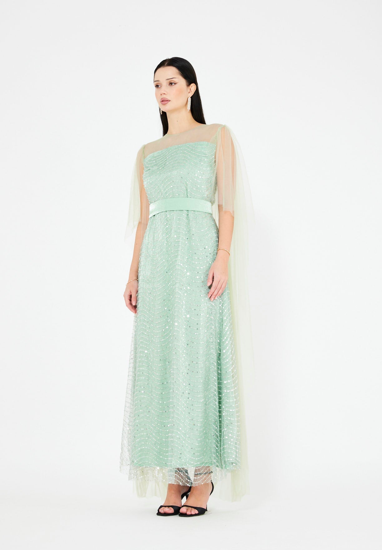 Midnight Sparkle Tulle Gown