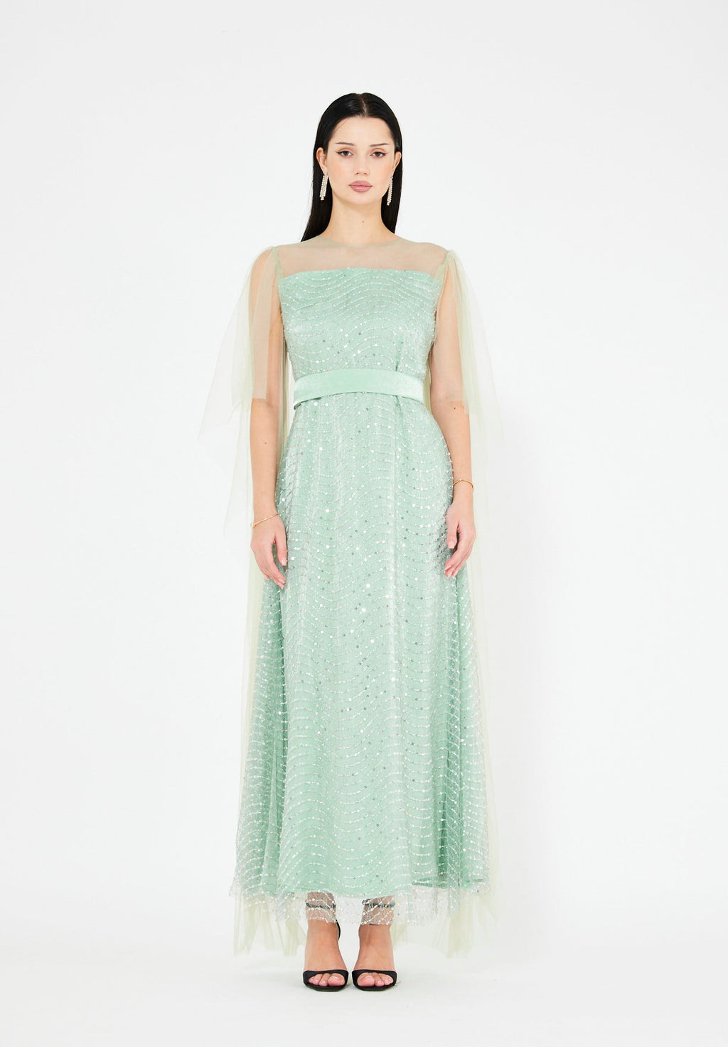 Midnight Sparkle Tulle Gown