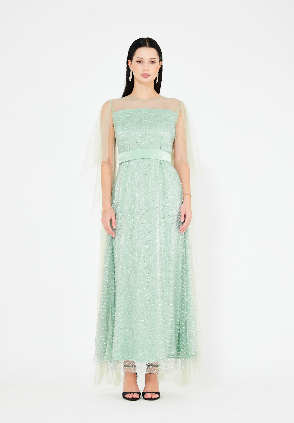 Midnight Sparkle Tulle Gown