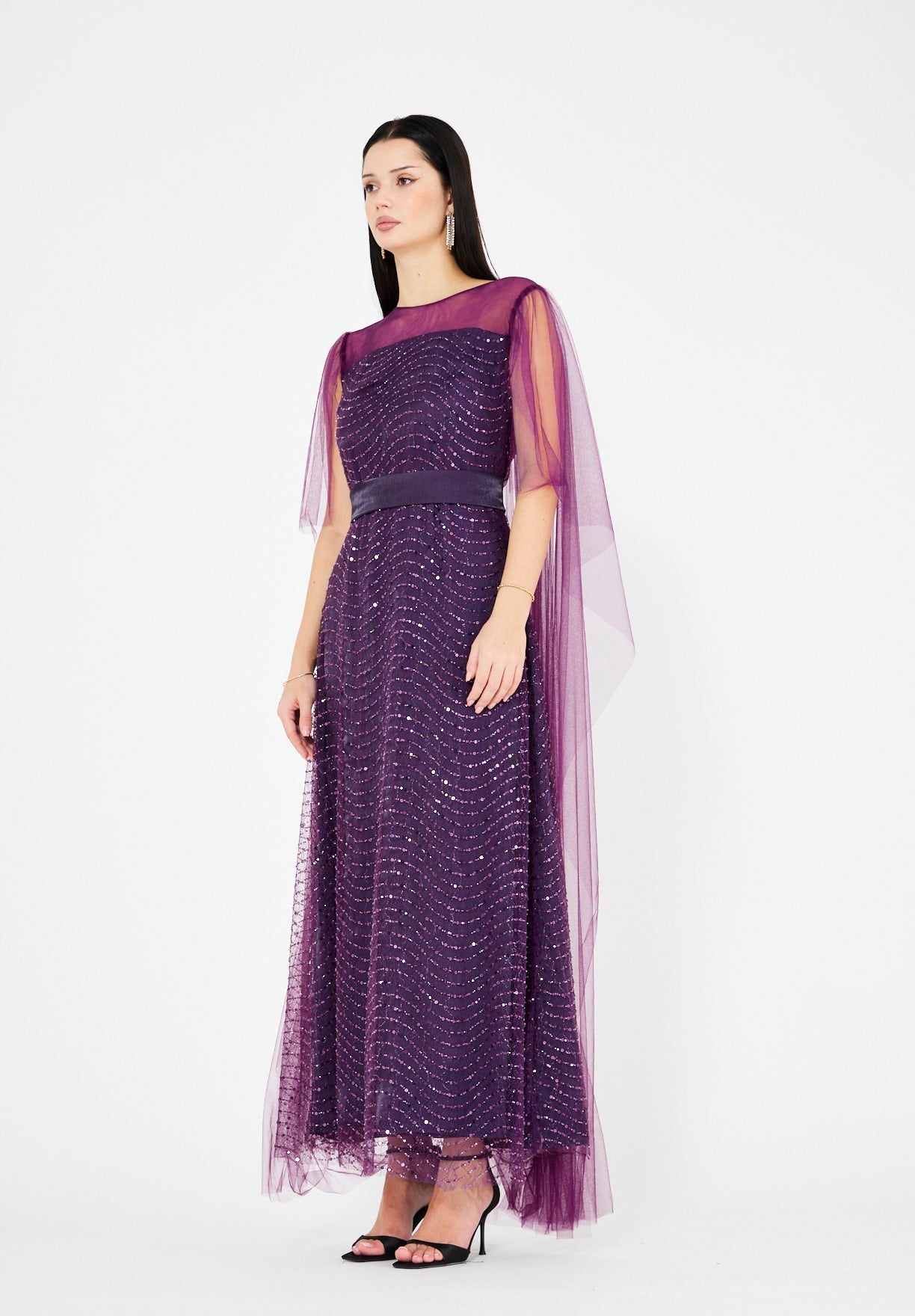 Midnight Sparkle Tulle Gown