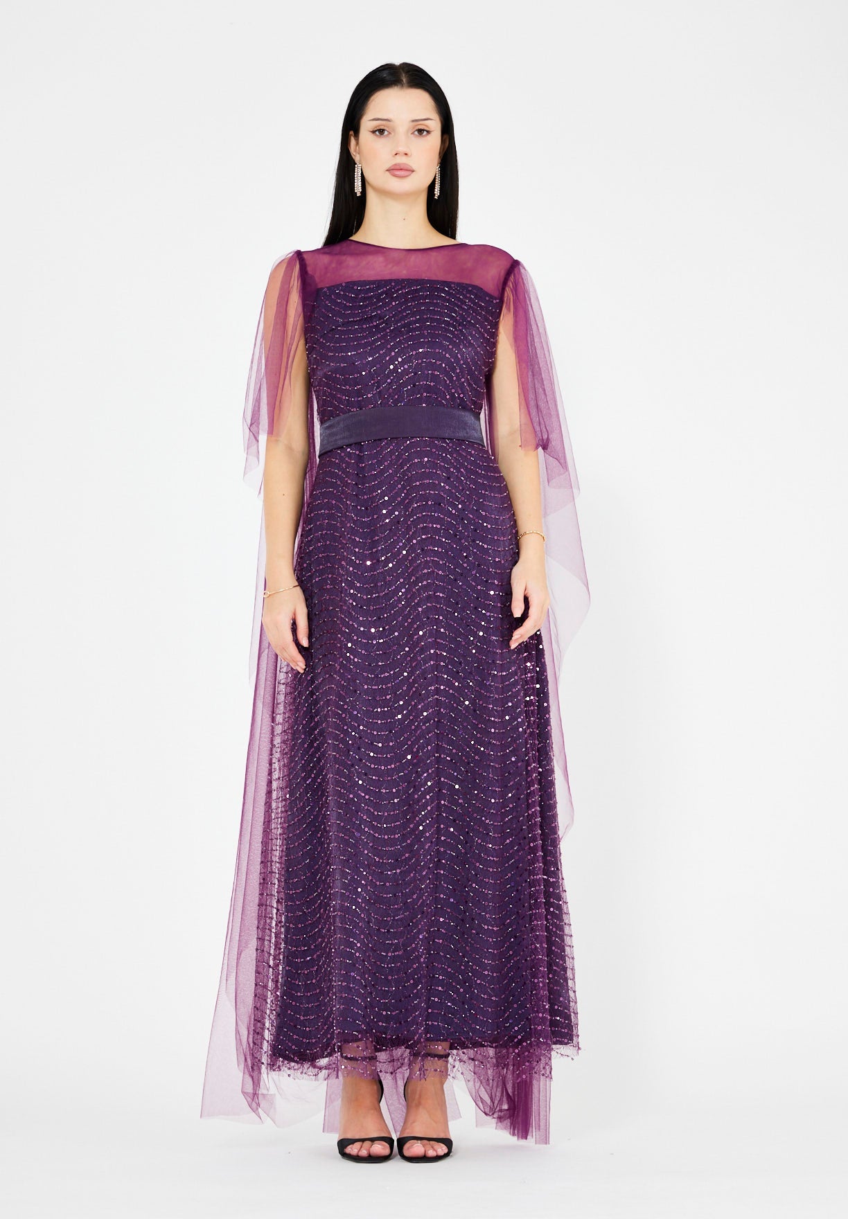 Midnight Sparkle Tulle Gown