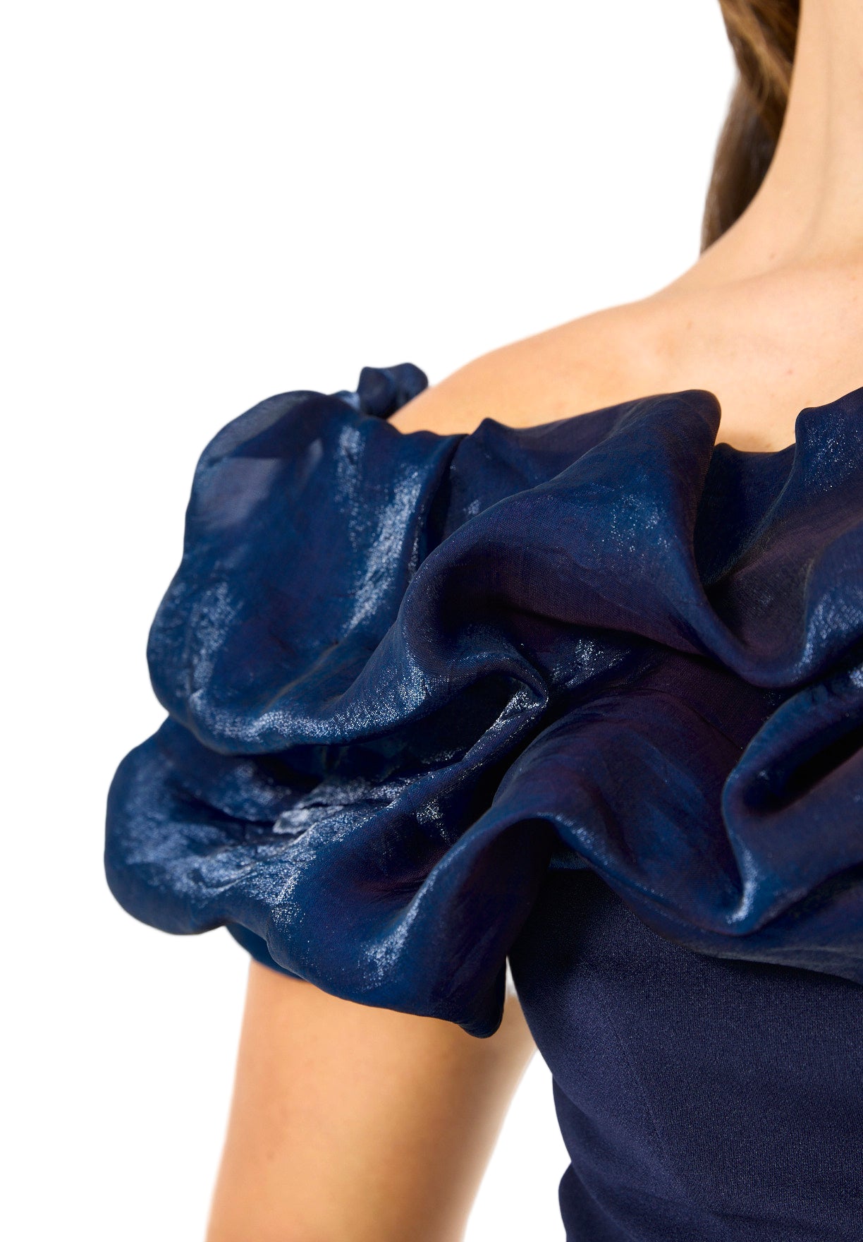 Rosé Radiance Ruffle Gown