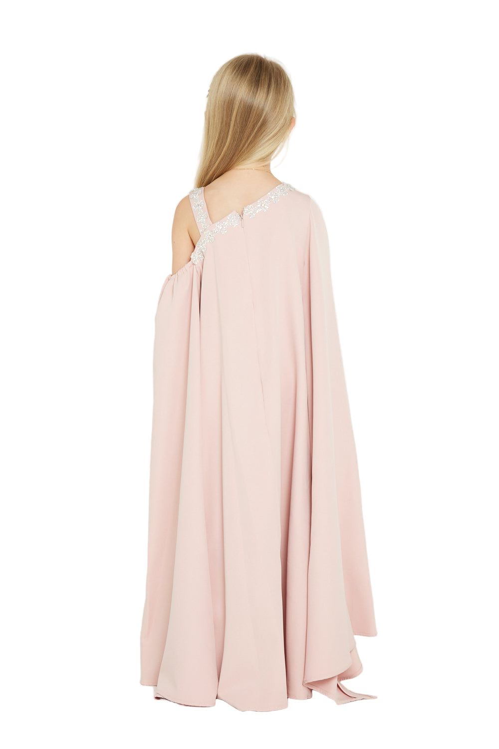 Asymmetrical Cold Shoulder Gown