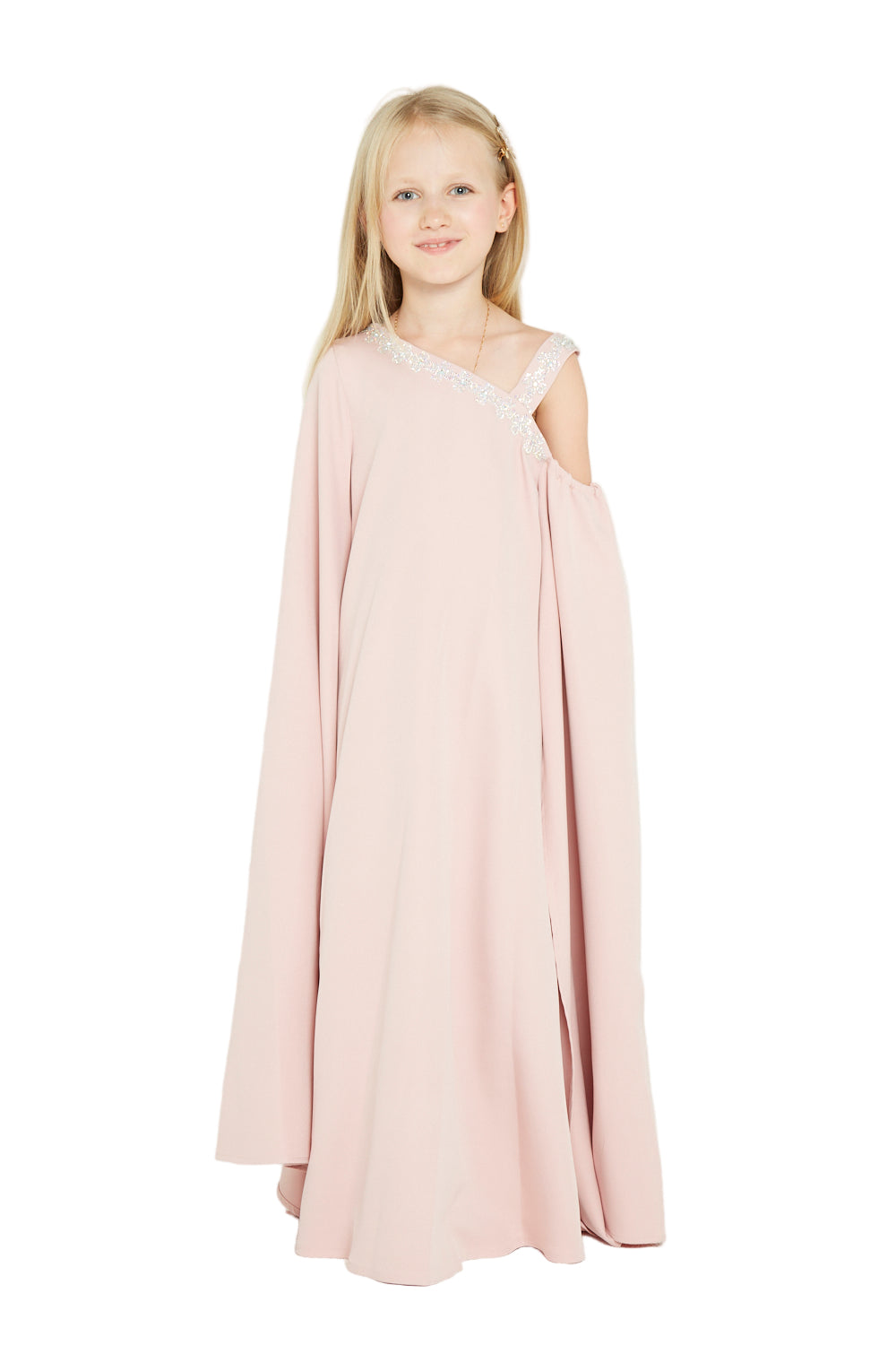Asymmetrical Cold Shoulder Gown