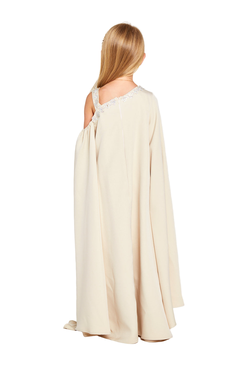 Asymmetrical Cold Shoulder Gown