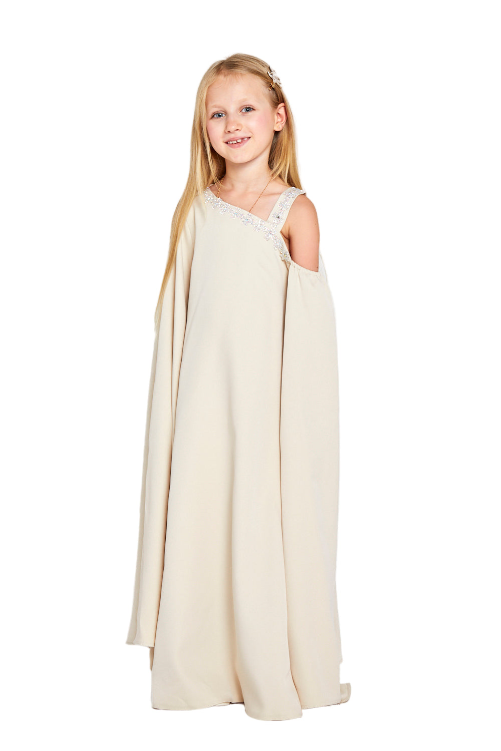 Asymmetrical Cold Shoulder Gown