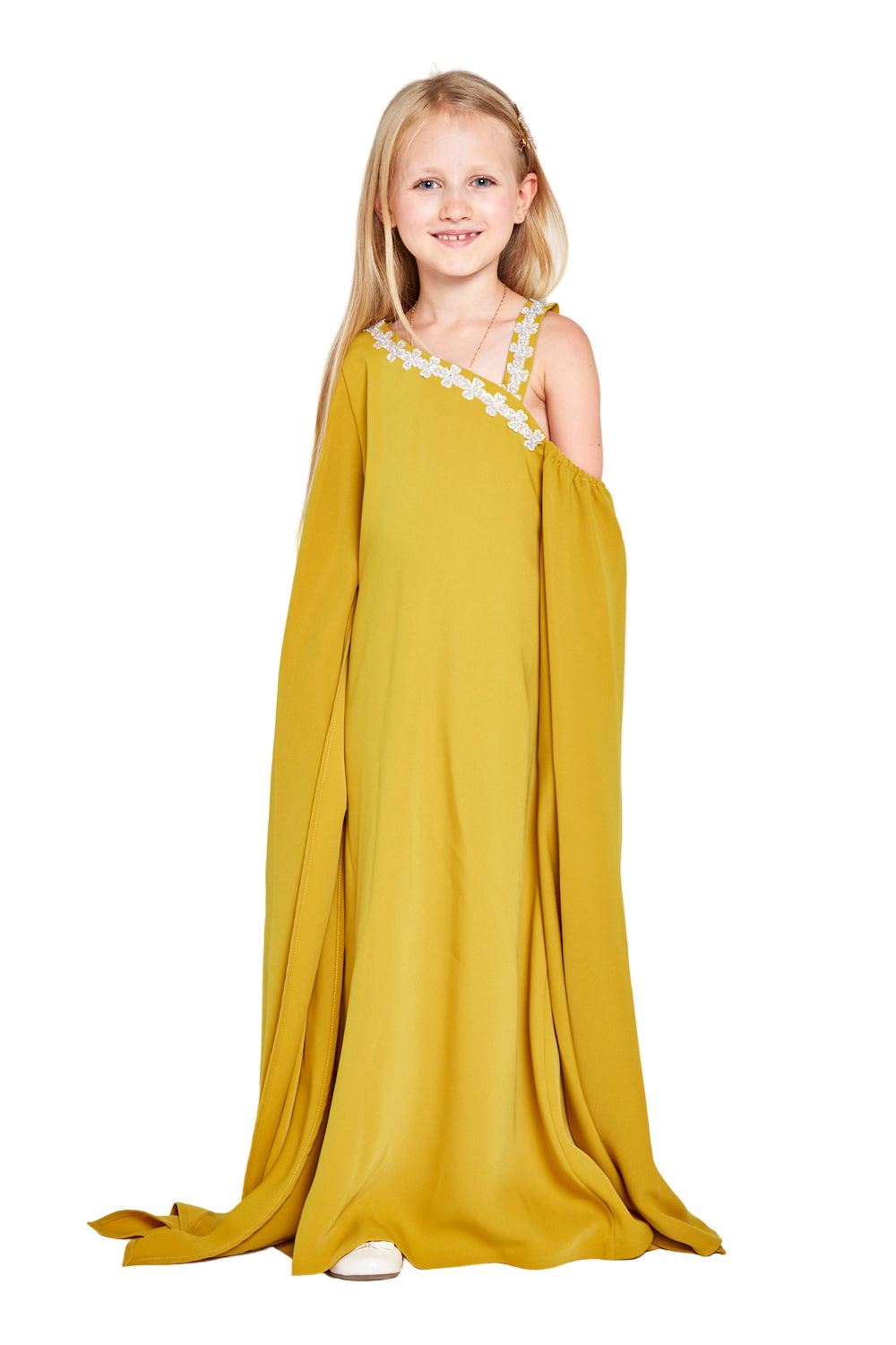 Asymmetrical Cold Shoulder Gown
