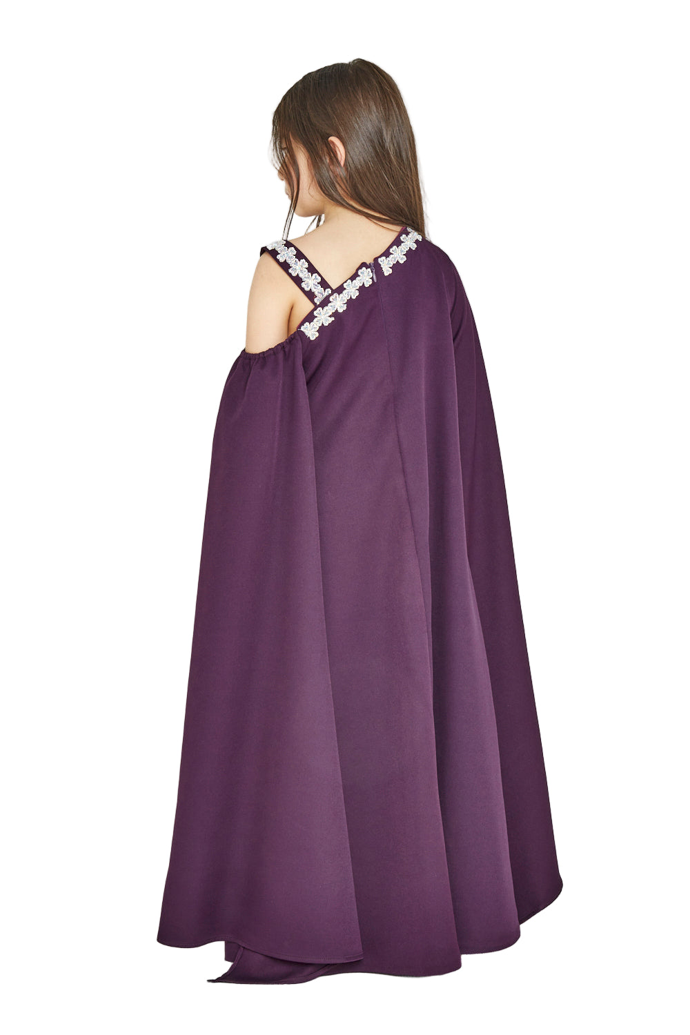 Asymmetrical Cold Shoulder Gown