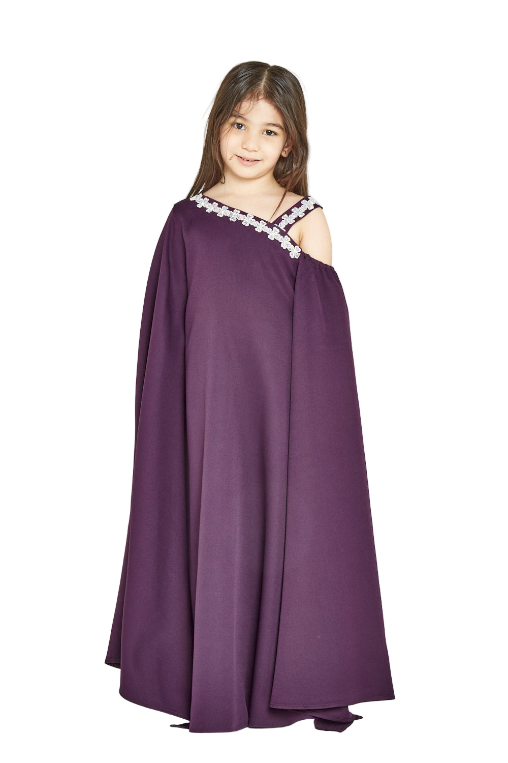 Asymmetrical Cold Shoulder Gown