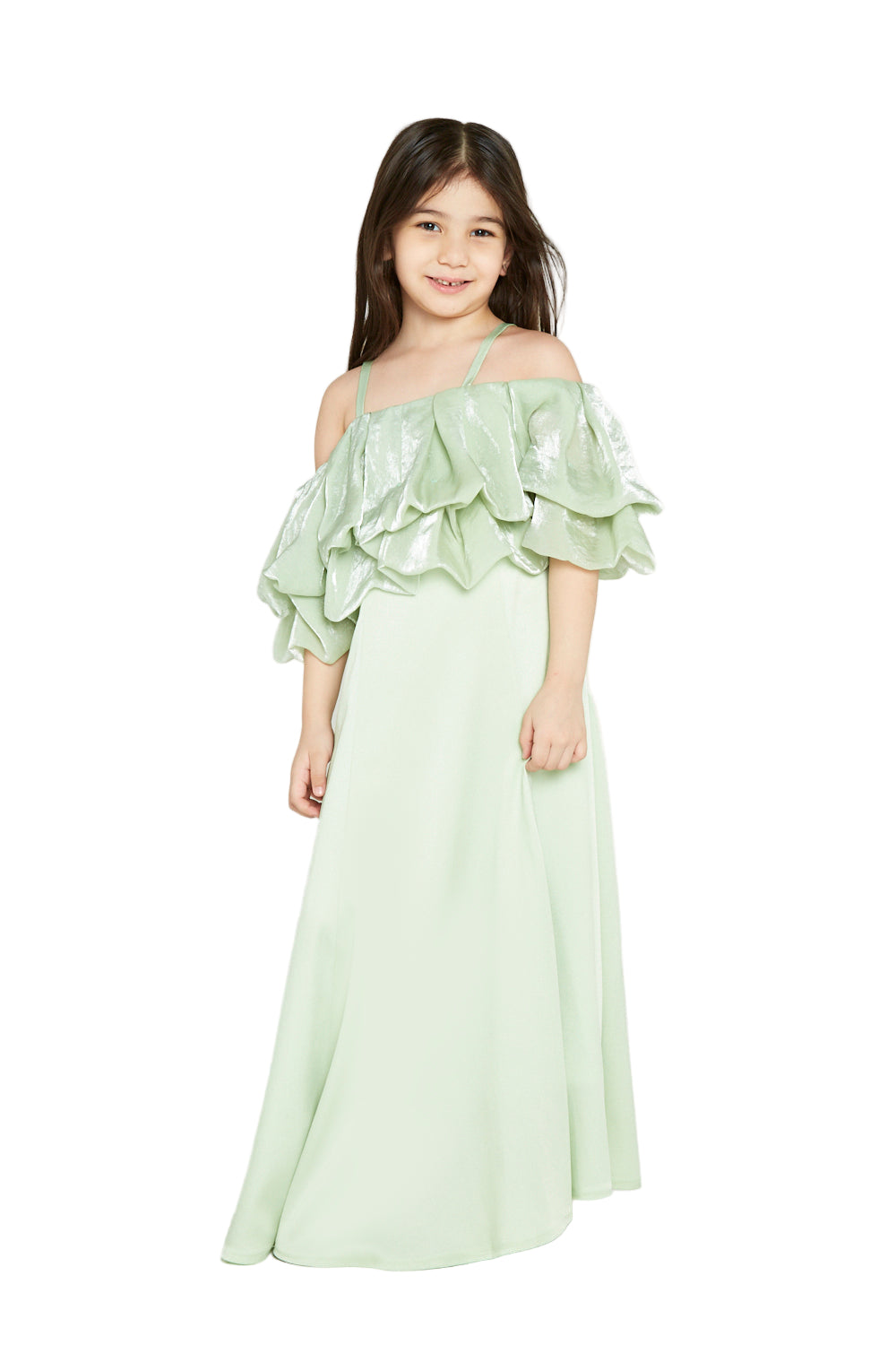 Lush Ruffle Off-Shoulder Gown