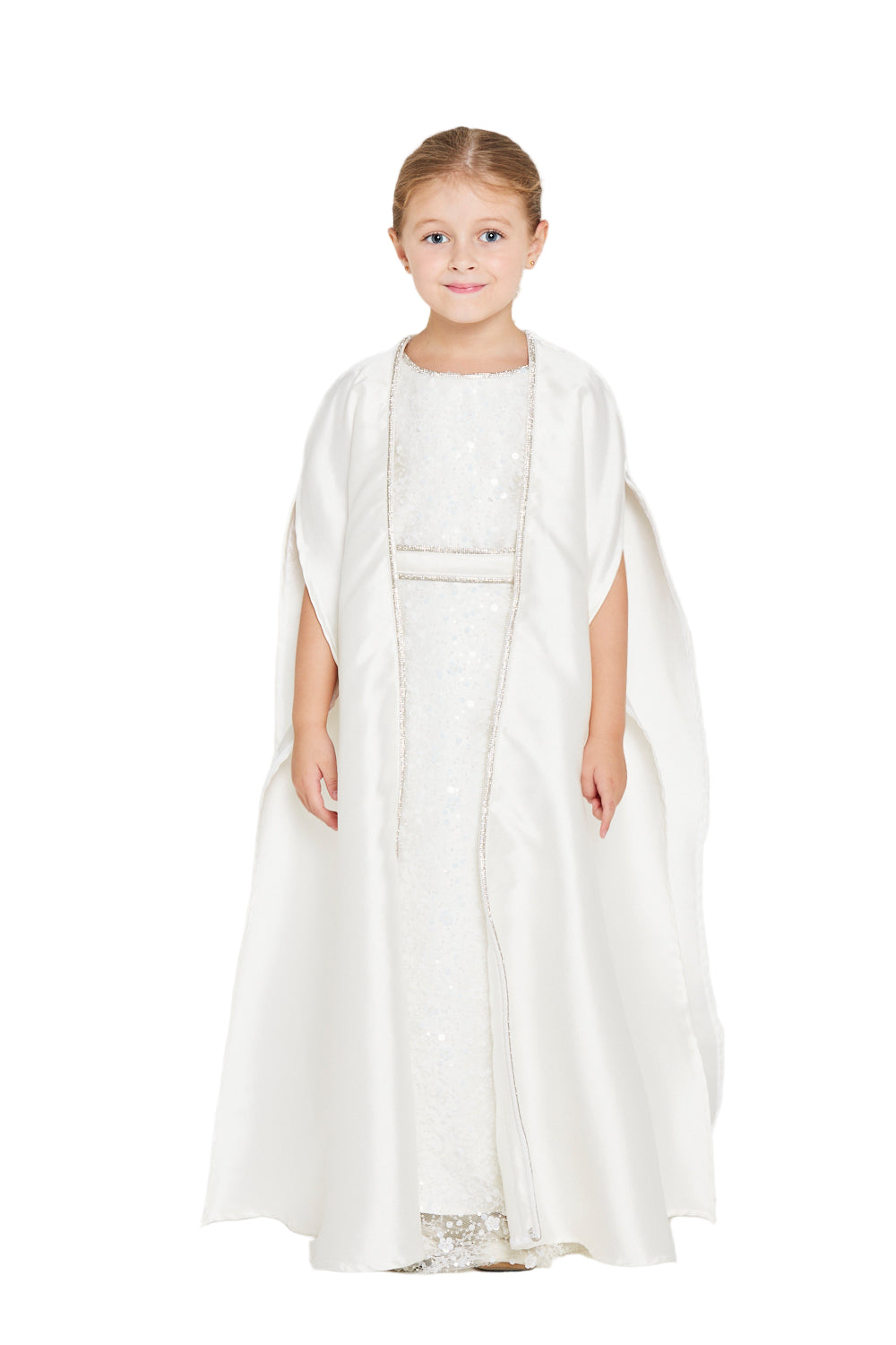 Sequin Gown with Cape