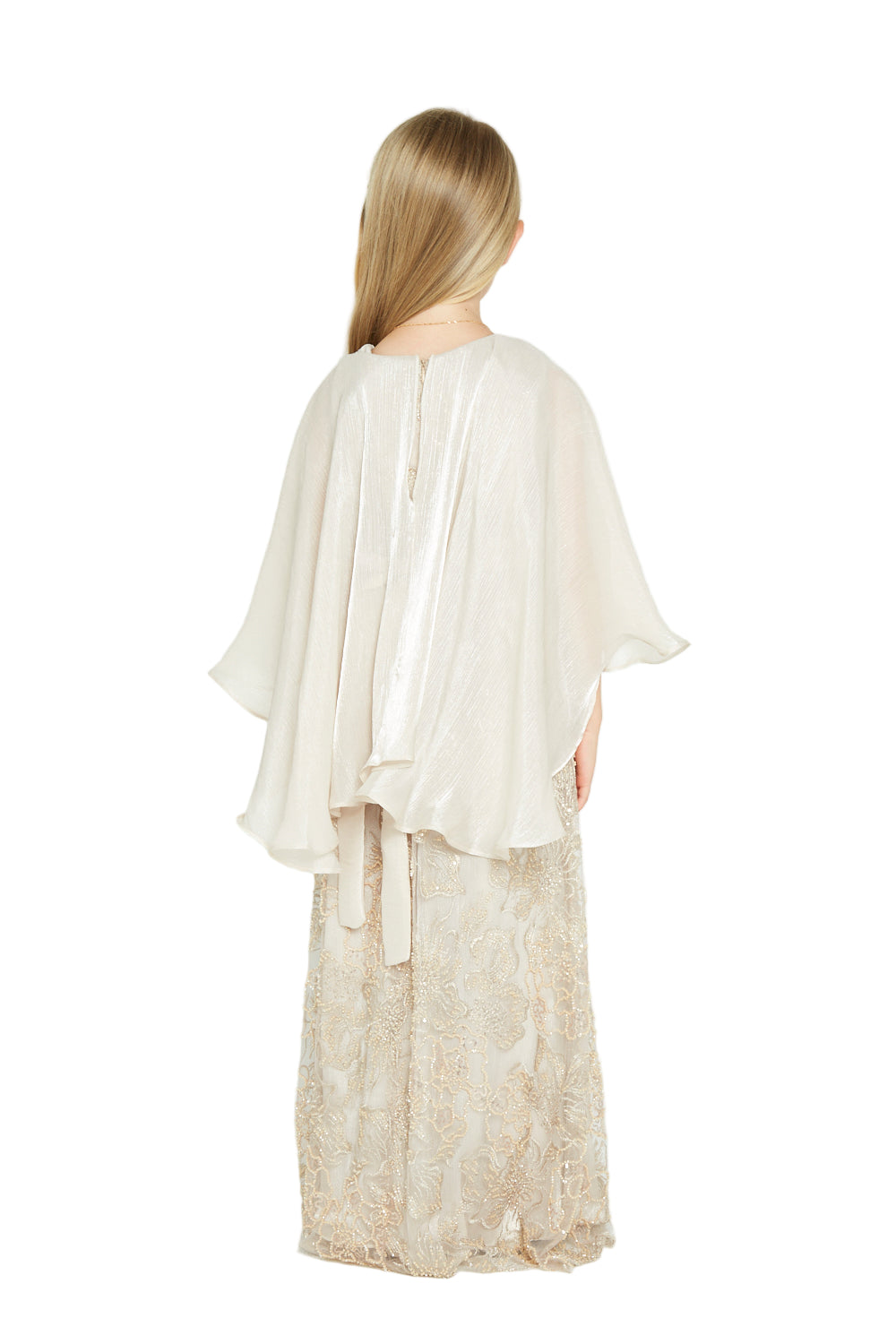 Elegant Floral Overlay Gown